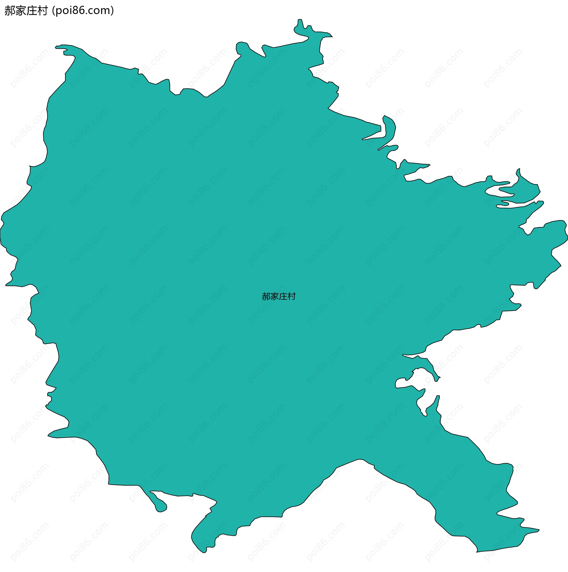 郝家庄村边界地图