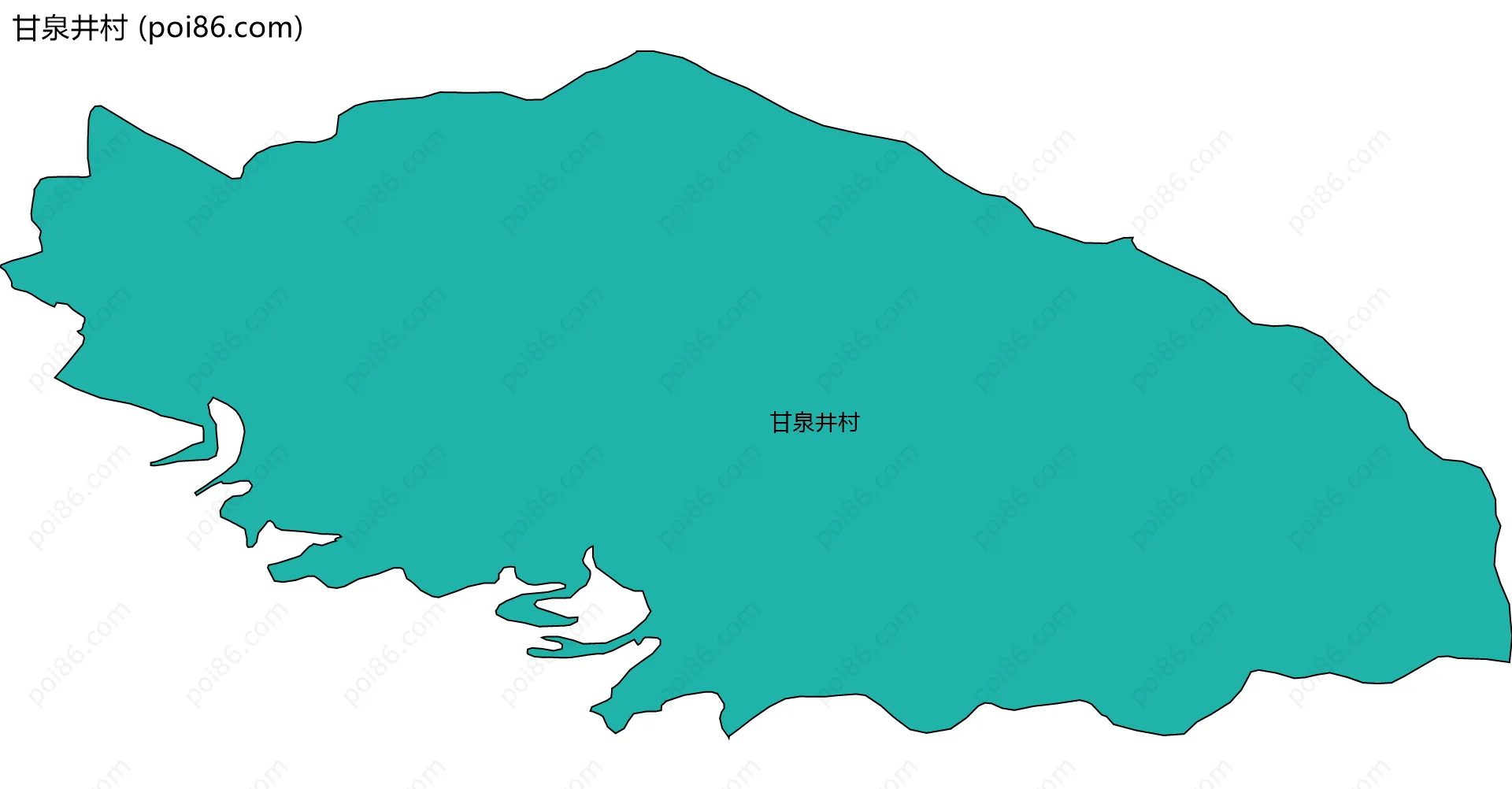 甘泉井村边界地图