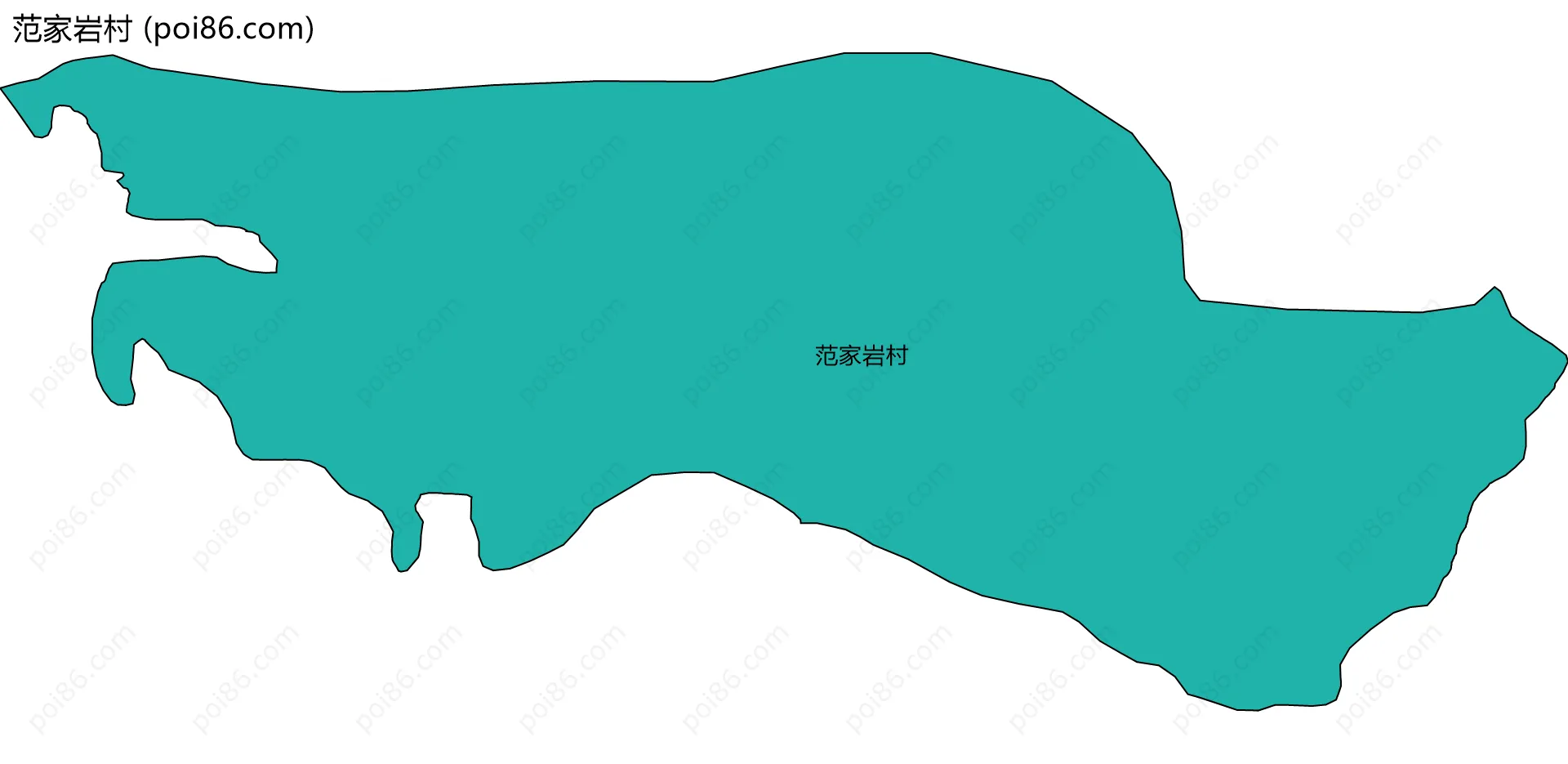 范家岩村边界地图