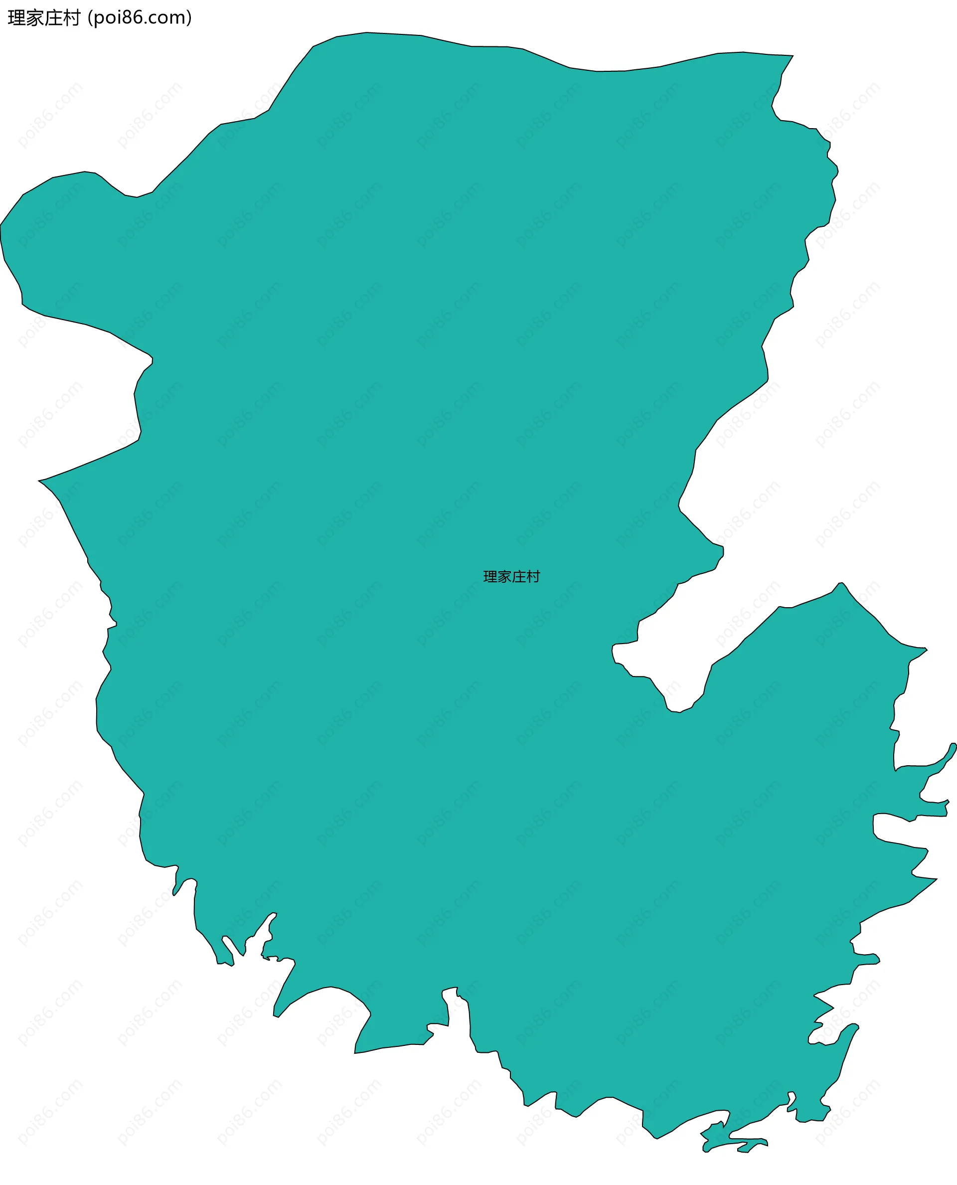 理家庄村边界地图