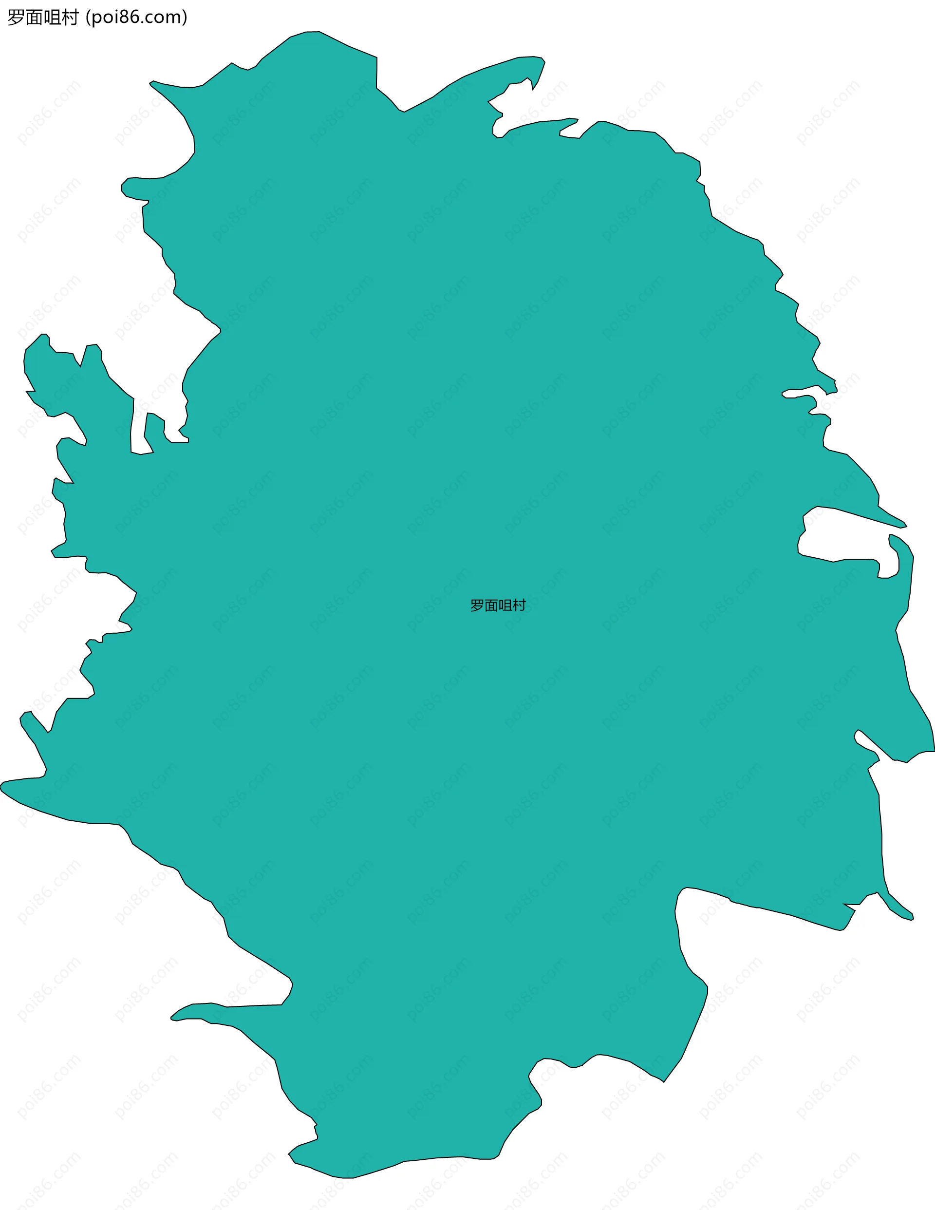 罗面咀村边界地图