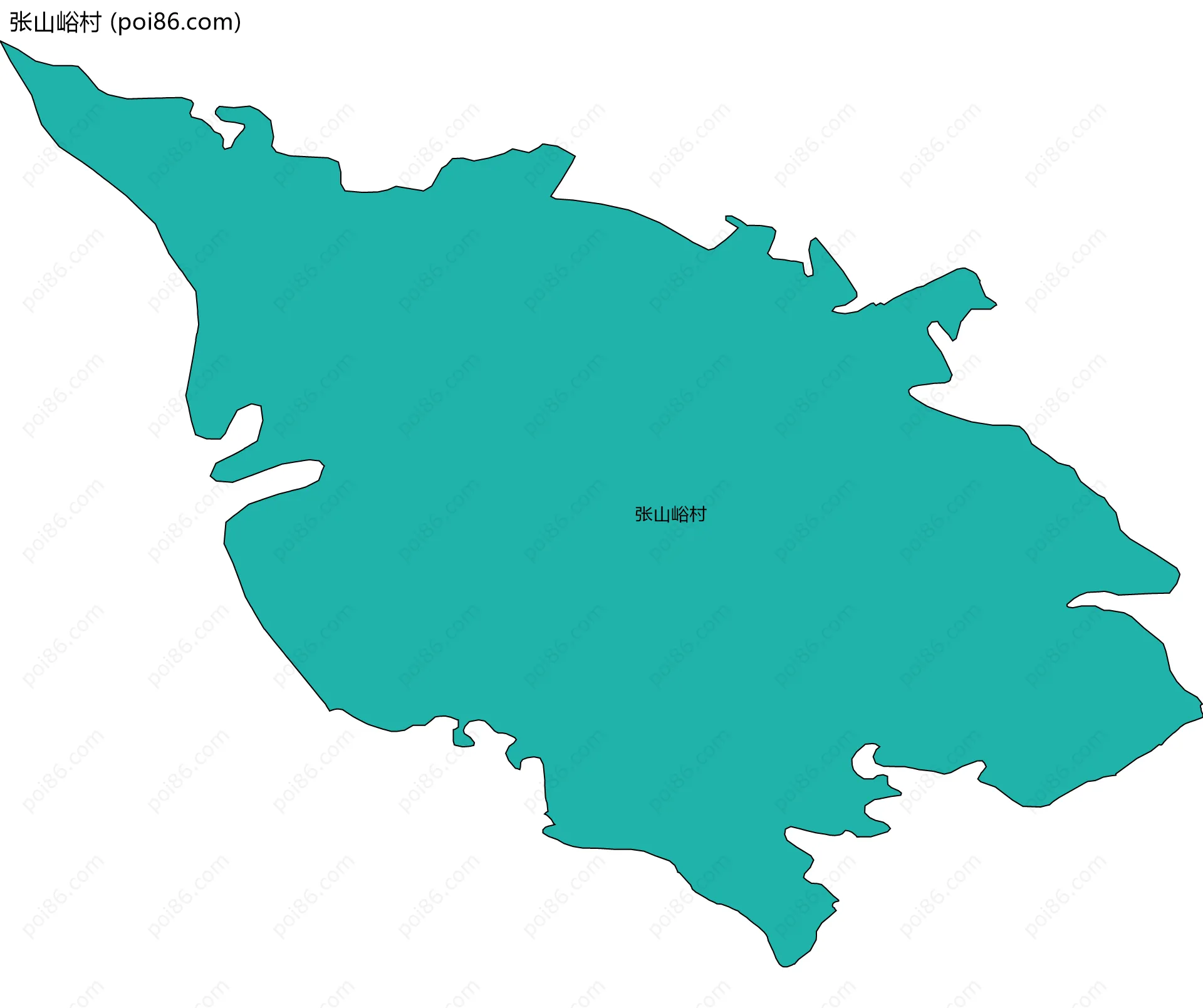 张山峪村边界地图
