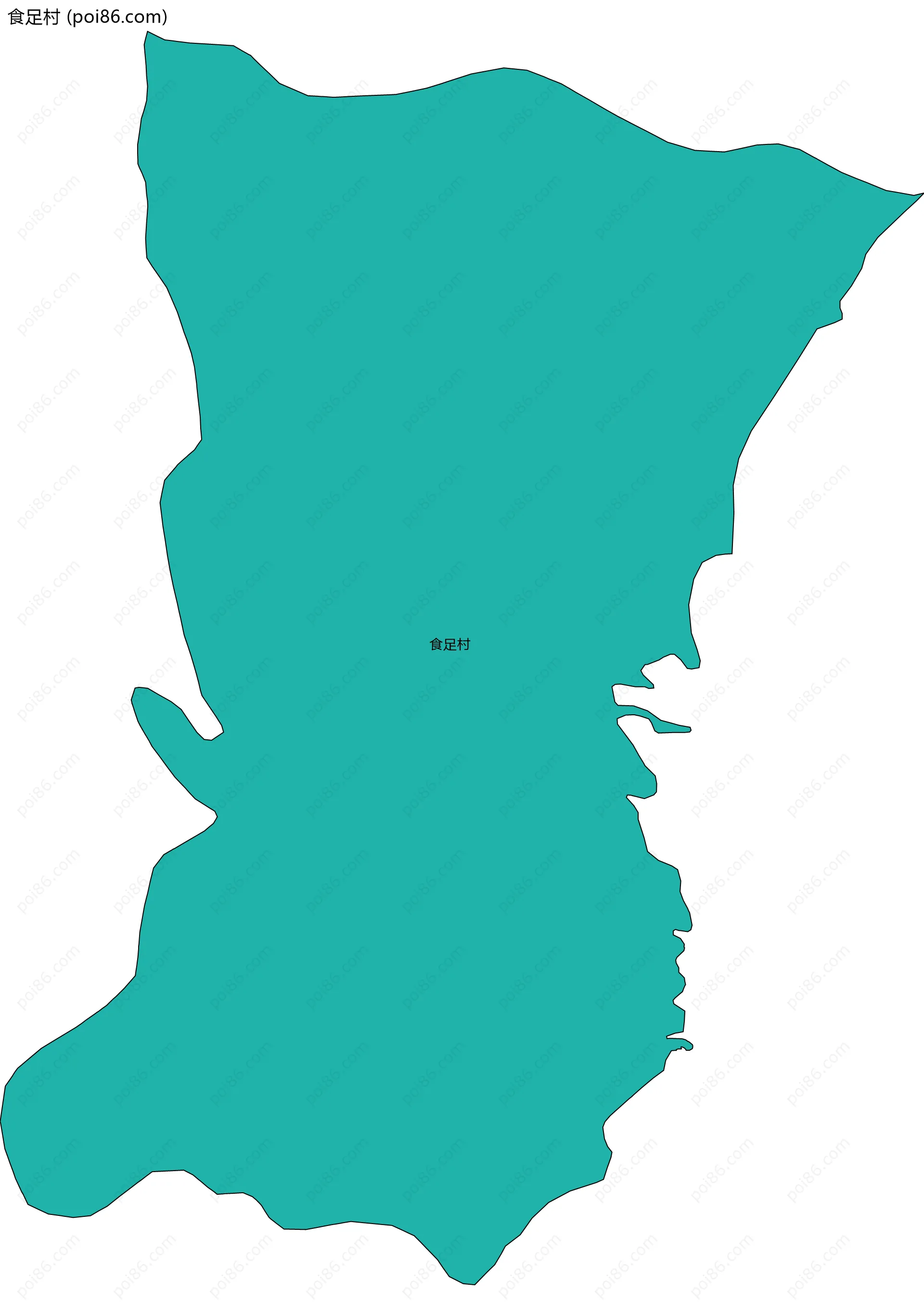 食足村边界地图