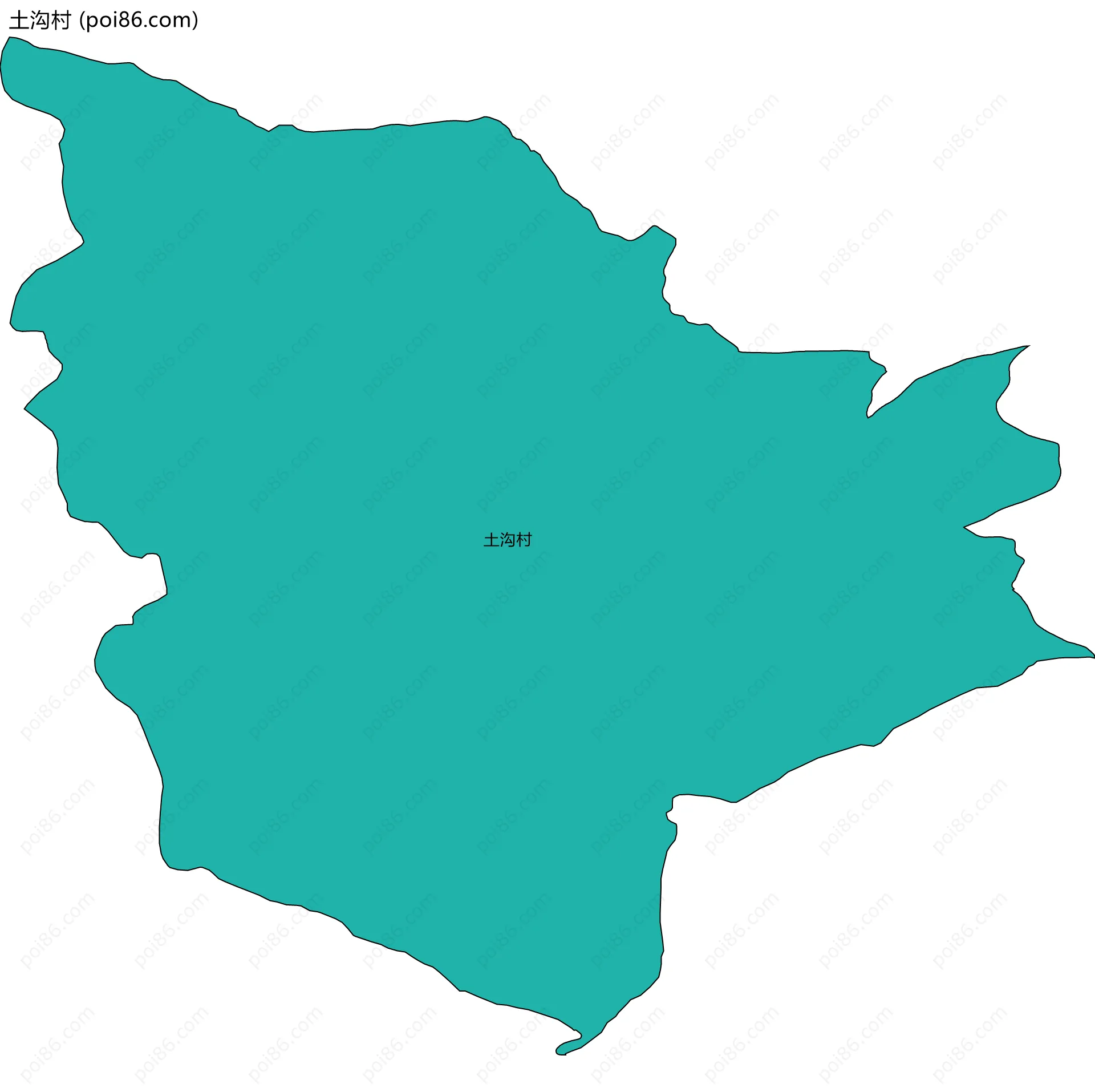 土沟村边界地图