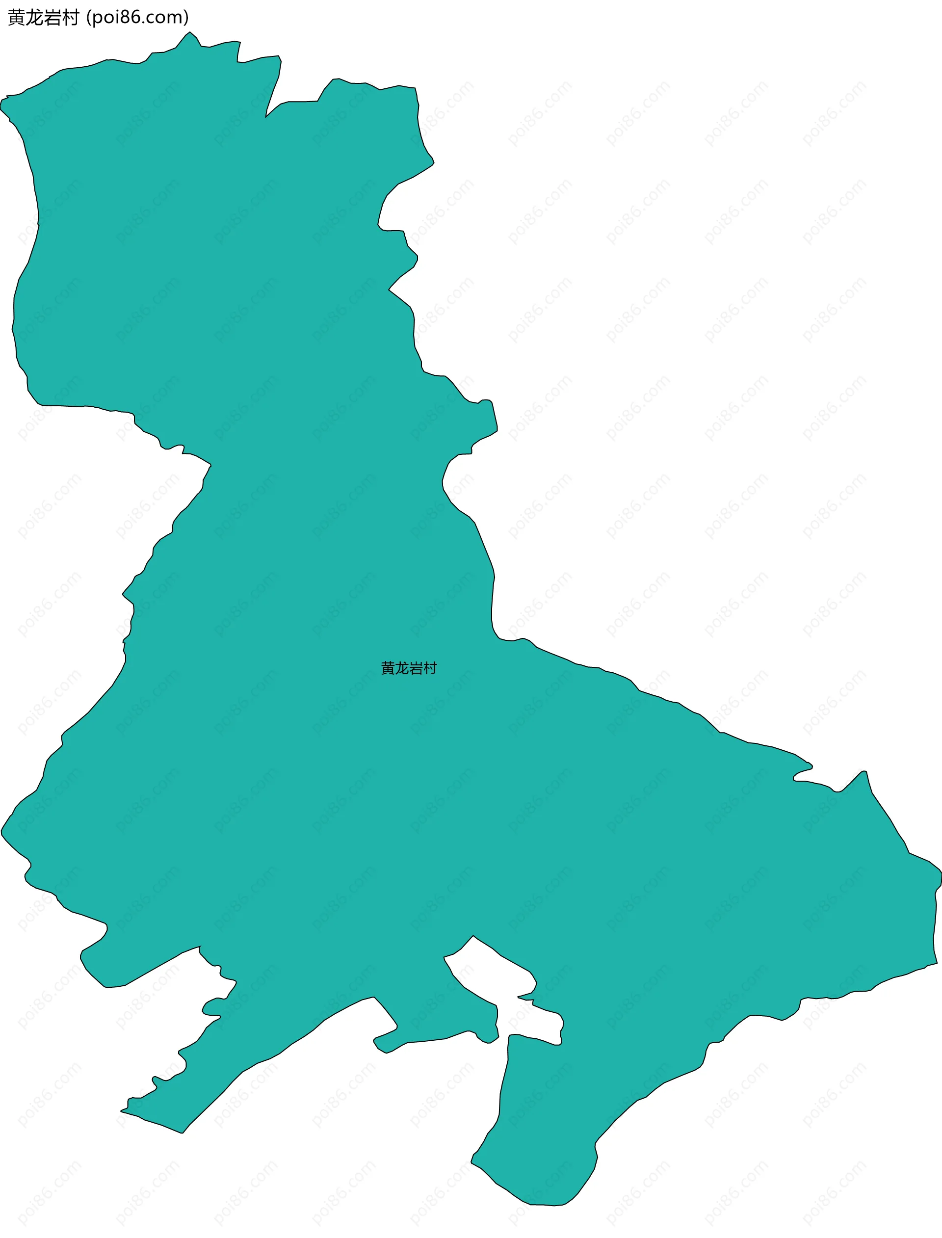 黄龙岩村边界地图