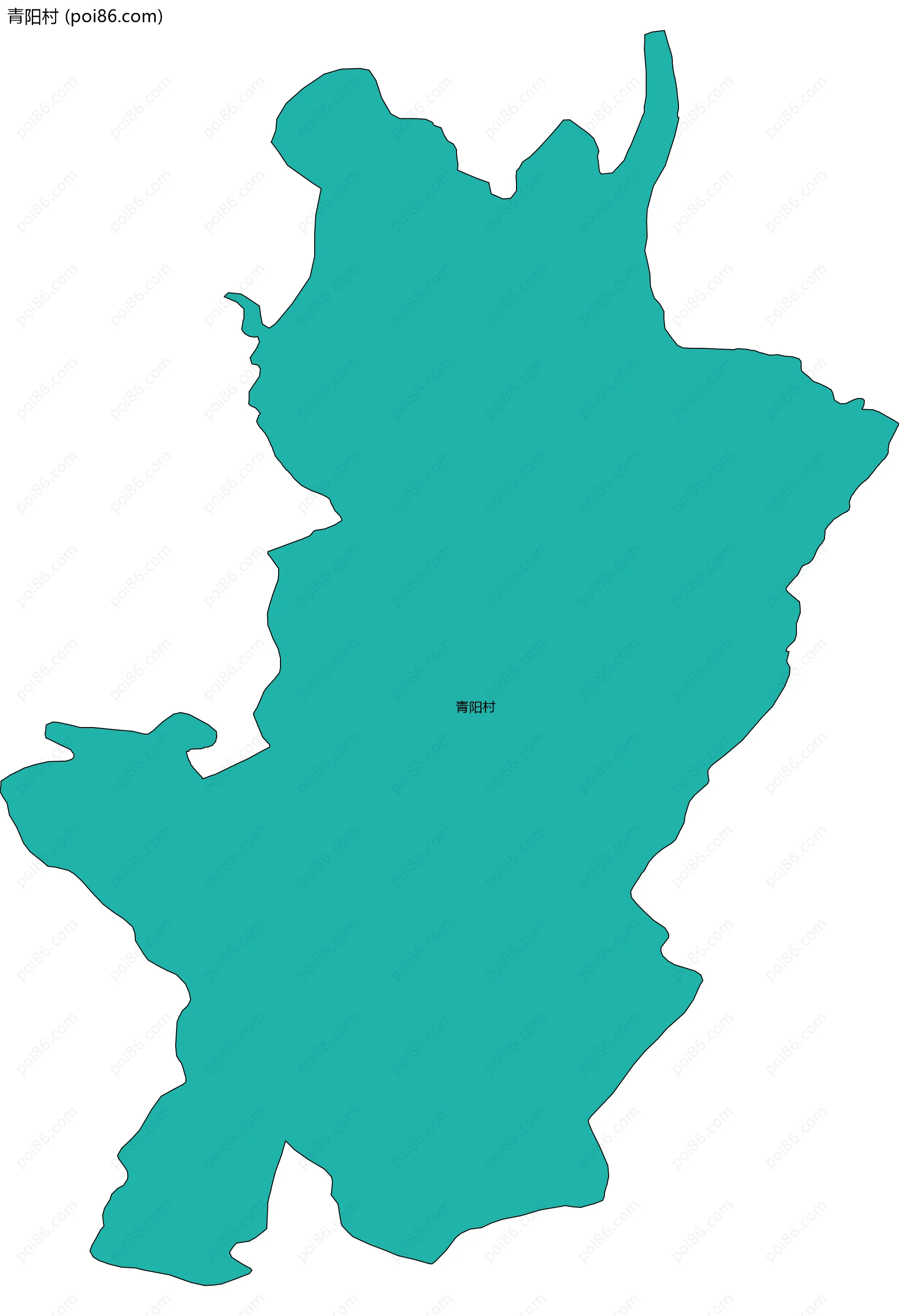 青阳村边界地图