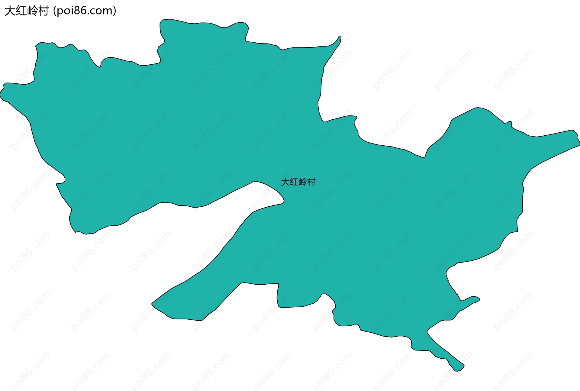 大红岭村边界地图