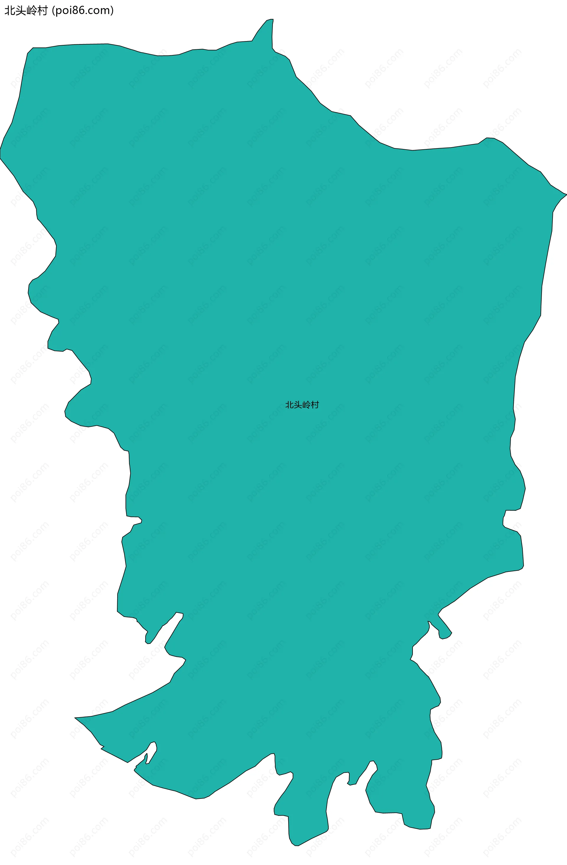 北头岭村边界地图