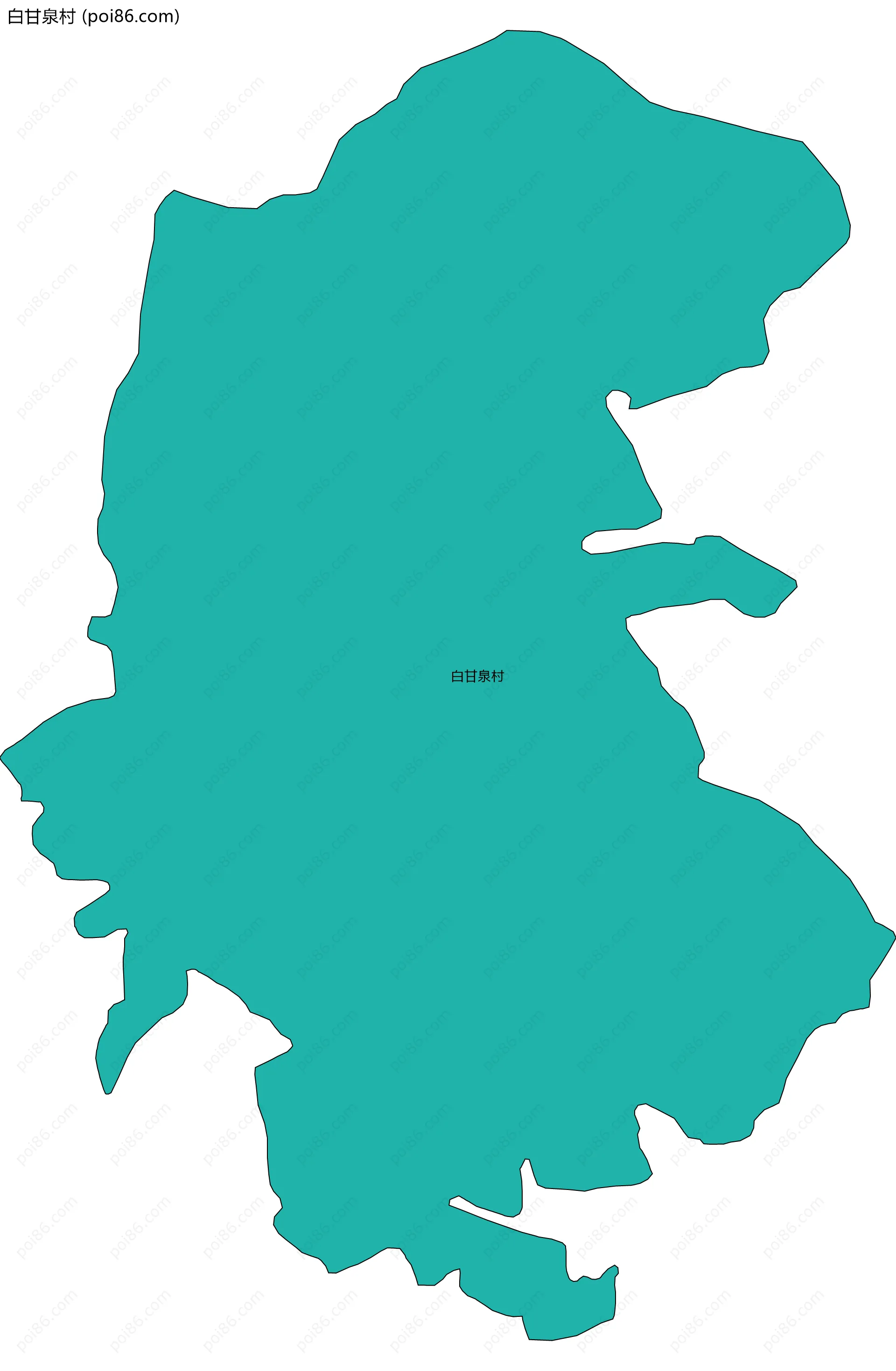 白甘泉村边界地图