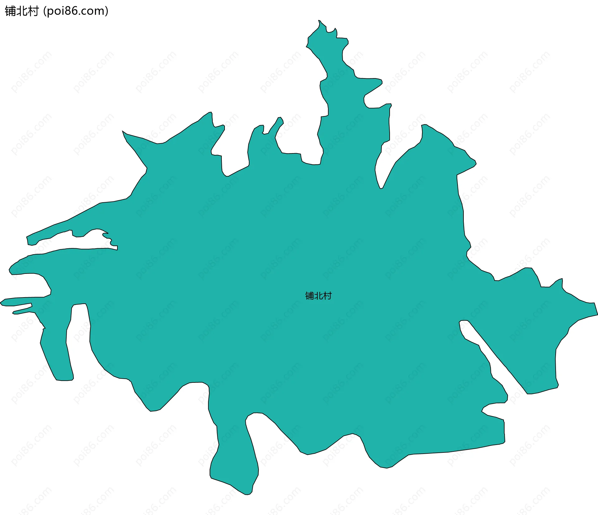 铺北村边界地图