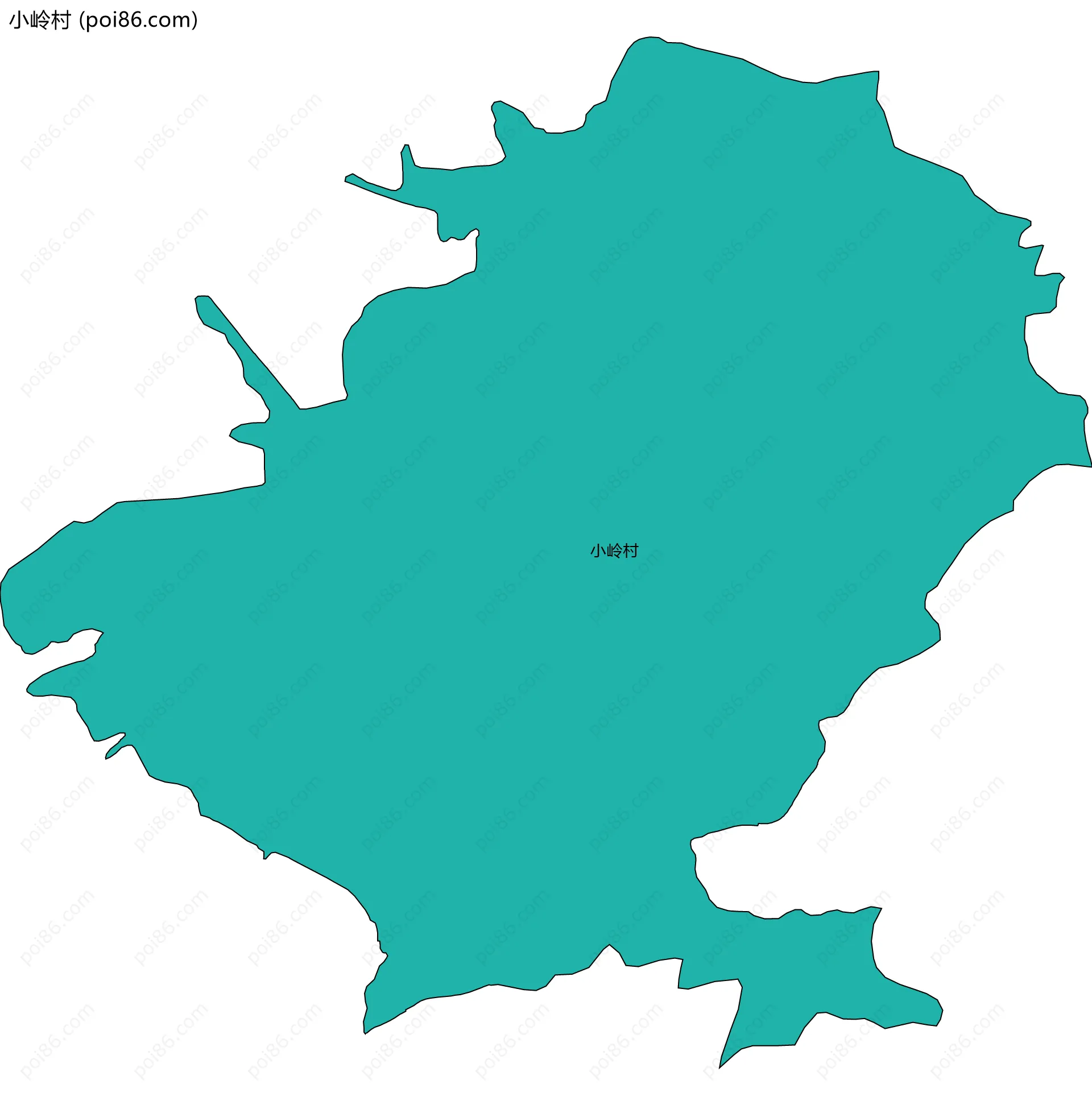 小岭村边界地图