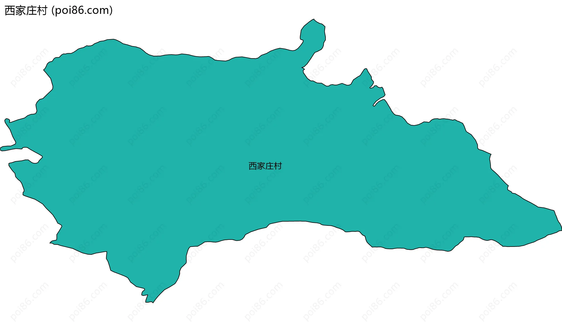 西家庄村边界地图