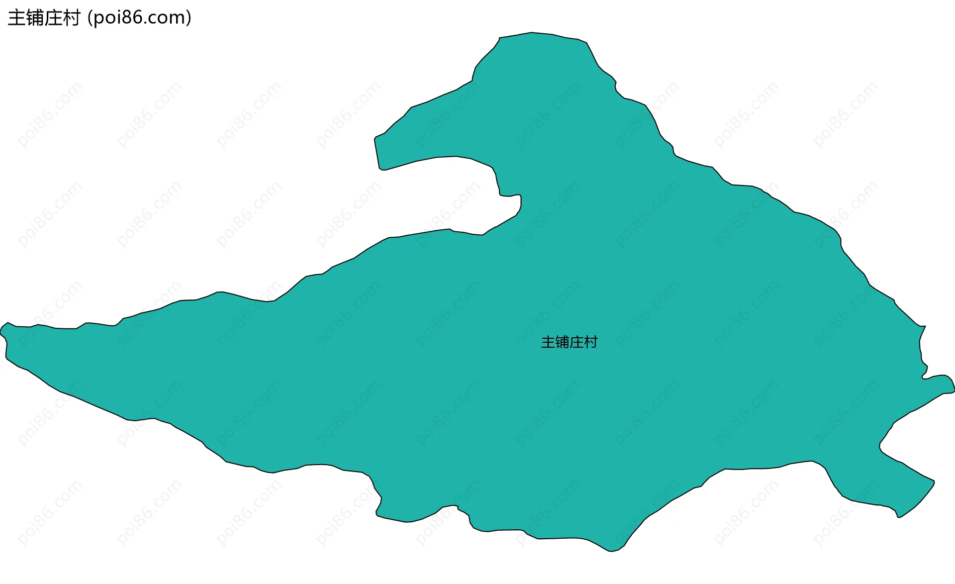 主铺庄村边界地图