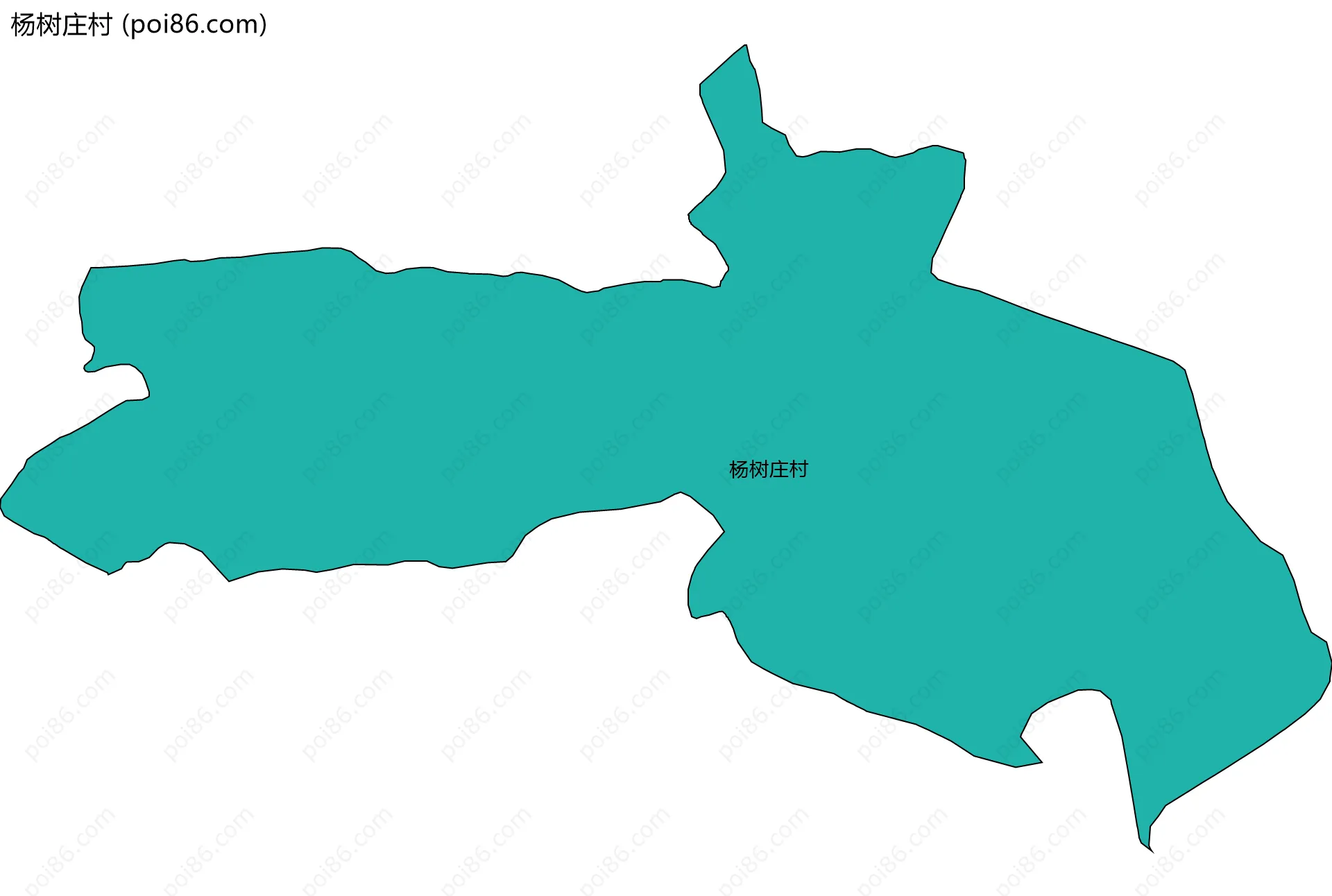 杨树庄村边界地图