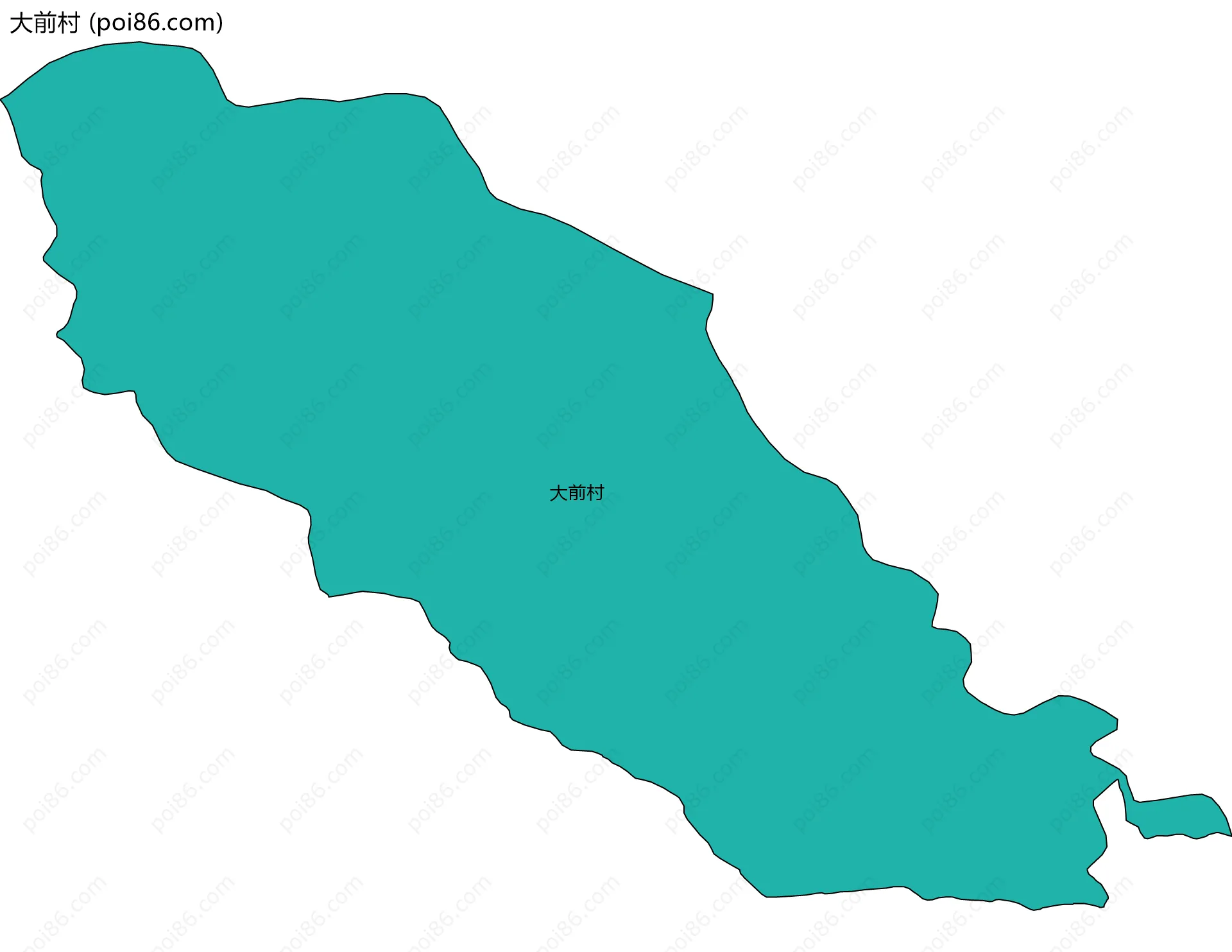 大前村边界地图