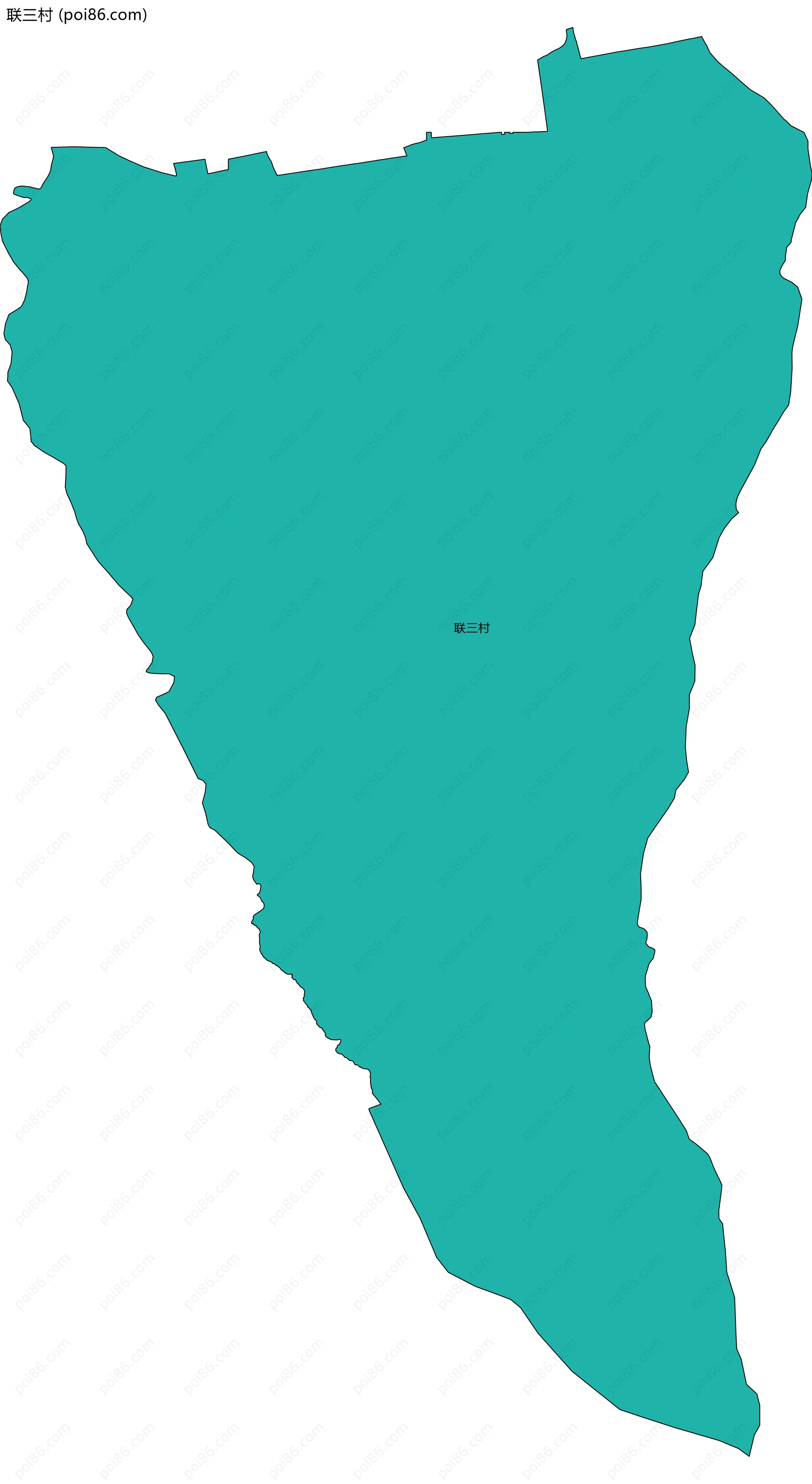 联三村边界地图