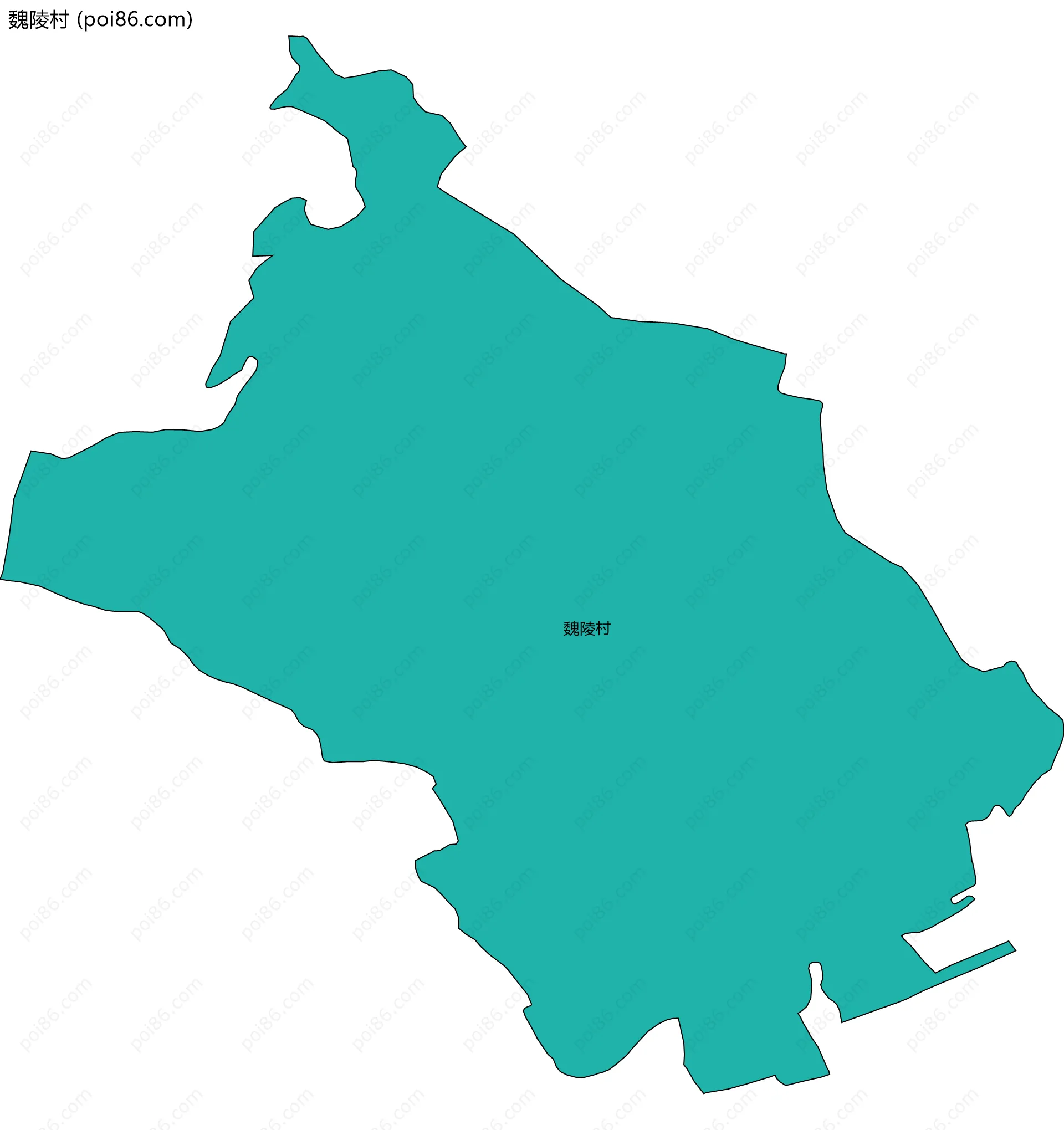 魏陵村边界地图