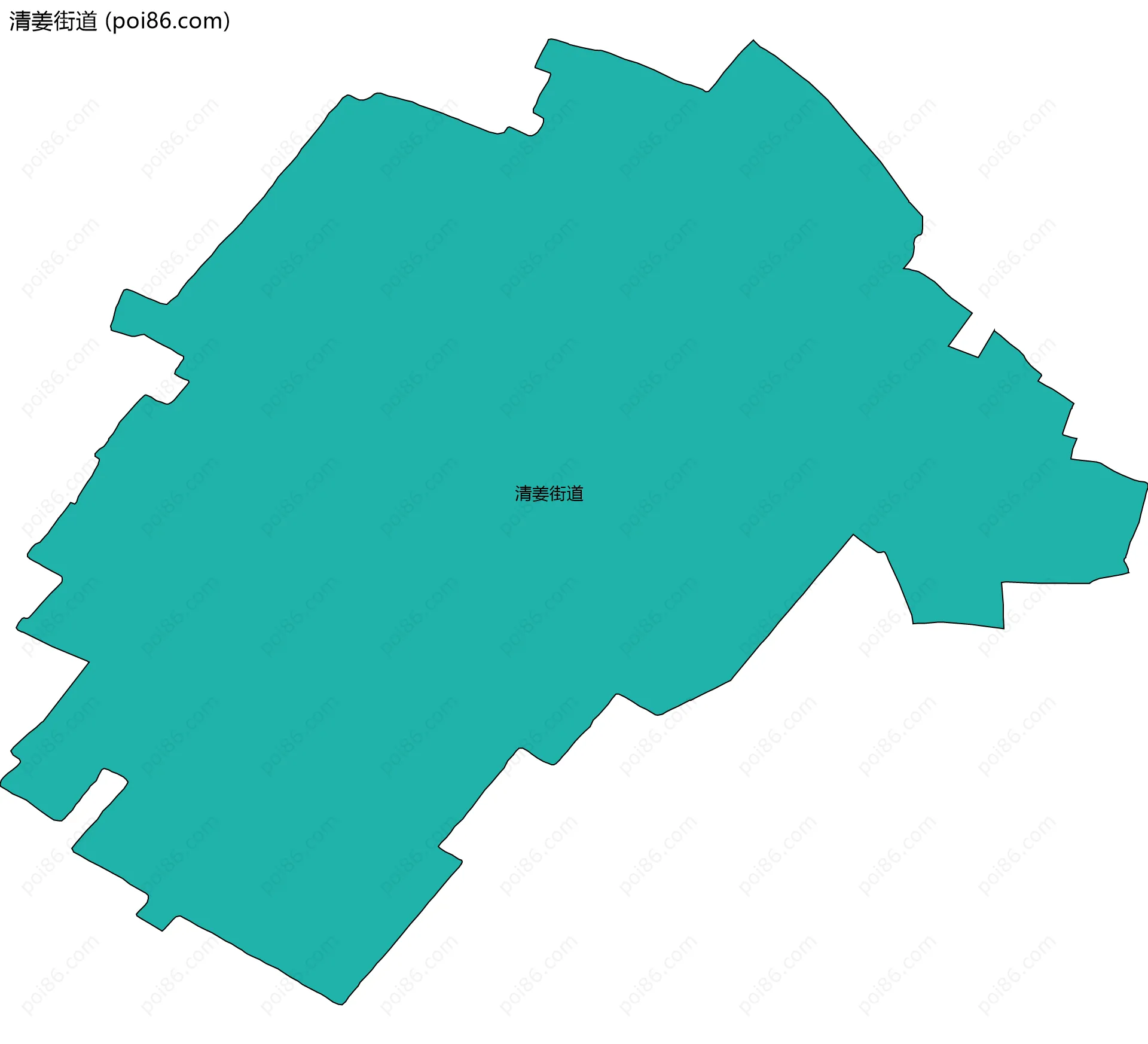清姜街道边界地图