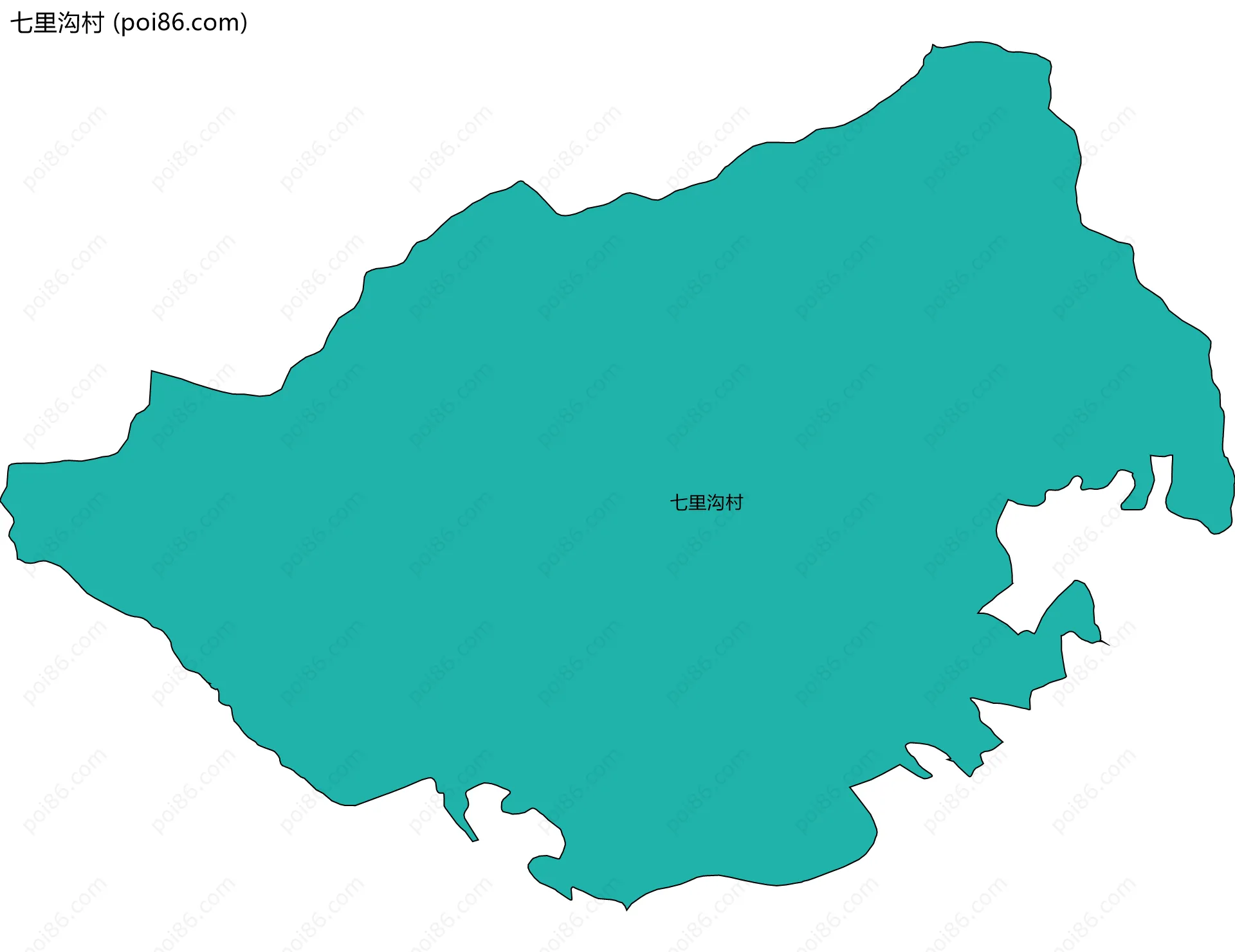 七里沟村边界地图
