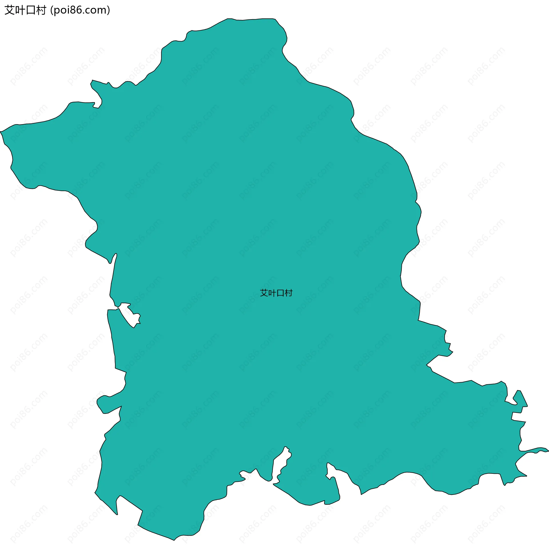 艾叶口村边界地图