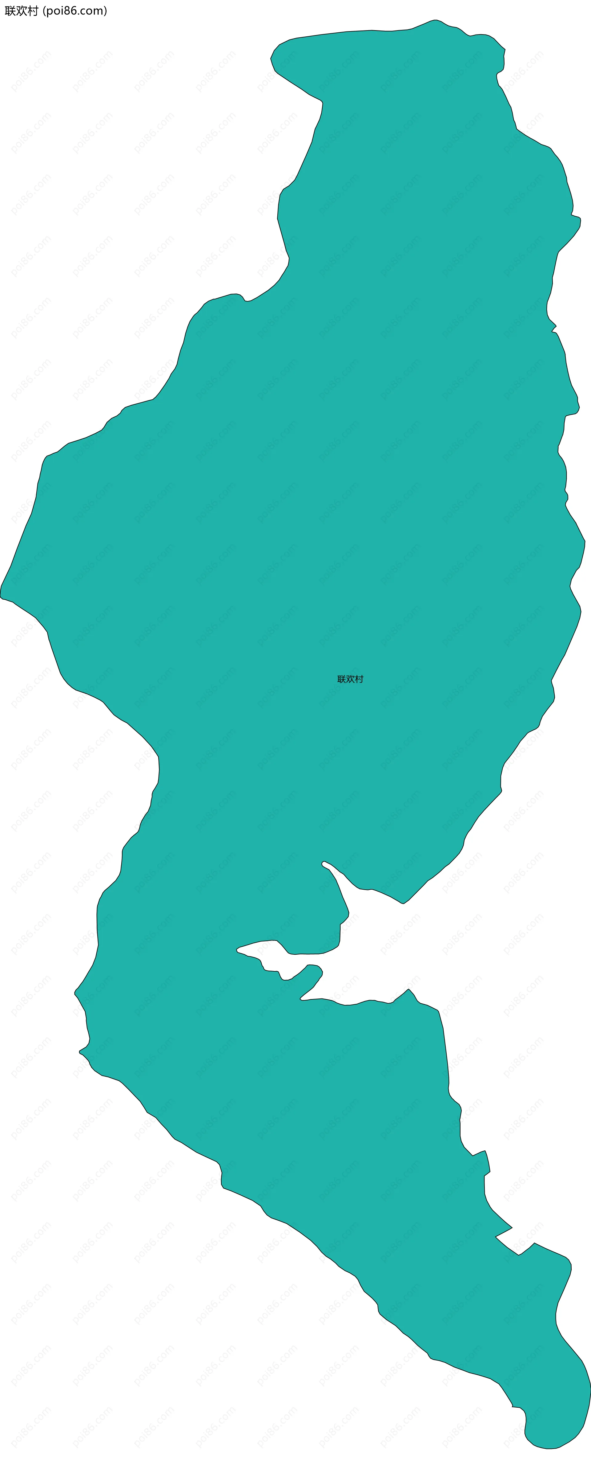 联欢村边界地图