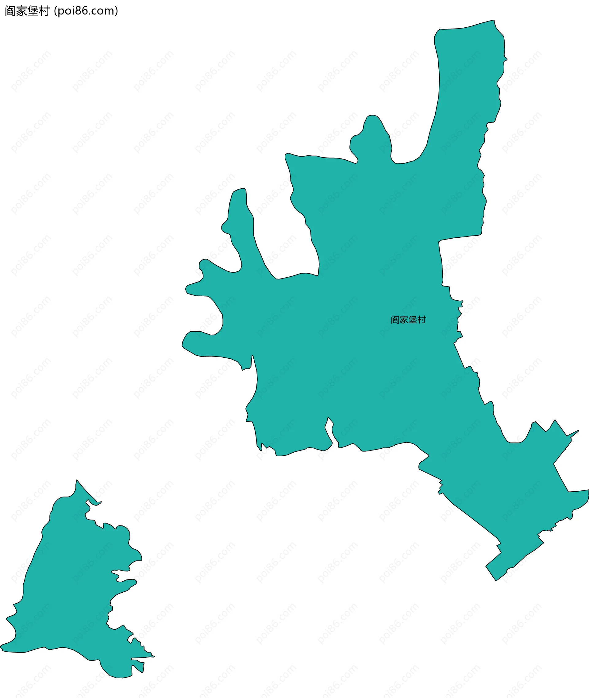 阎家堡村边界地图