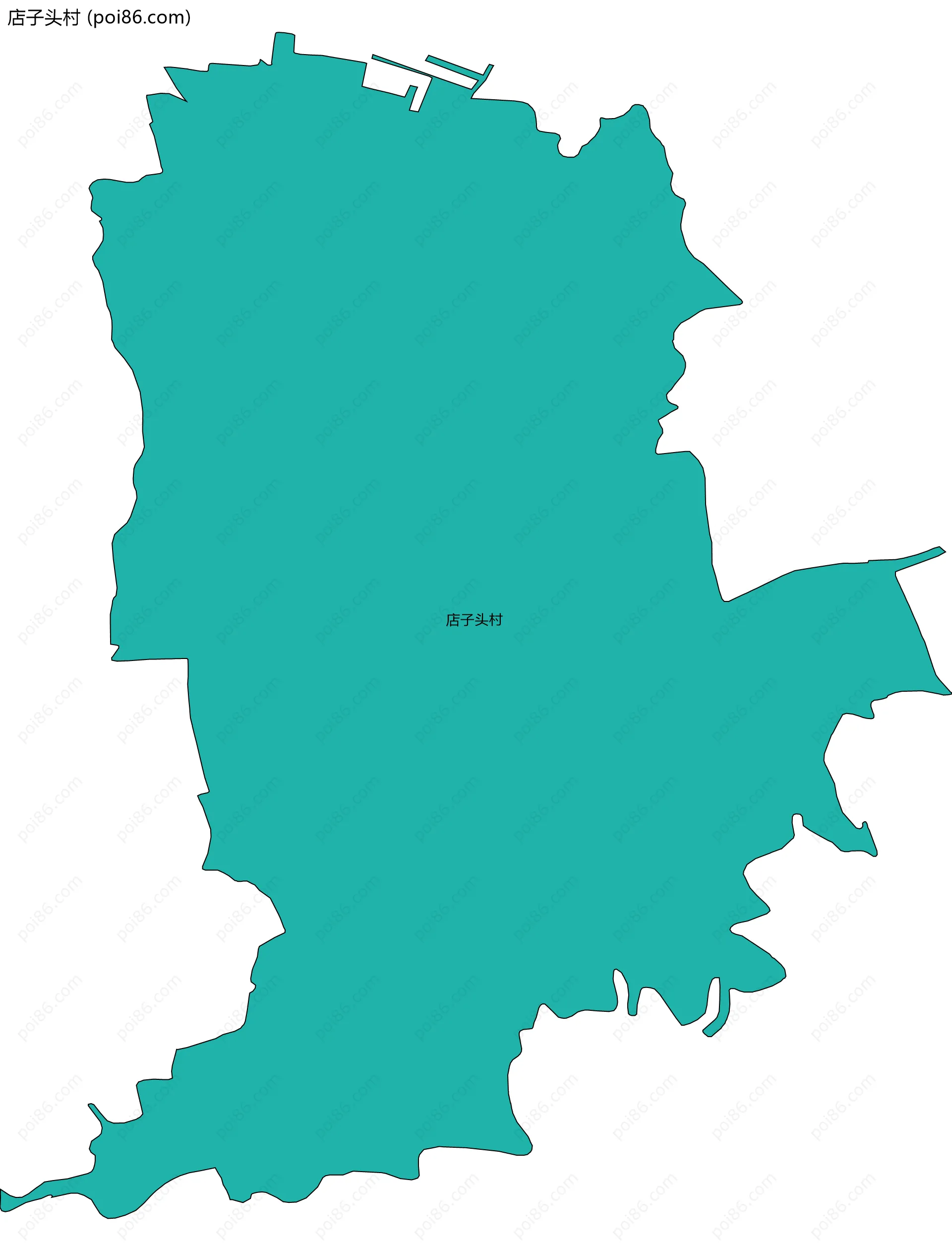 店子头村边界地图