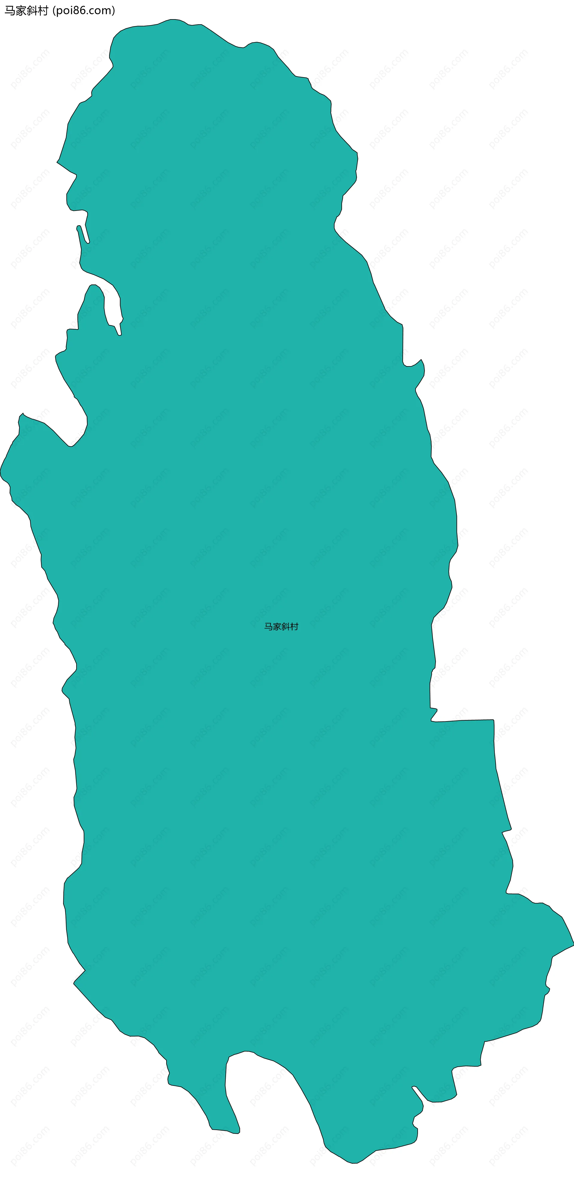 马家斜村边界地图