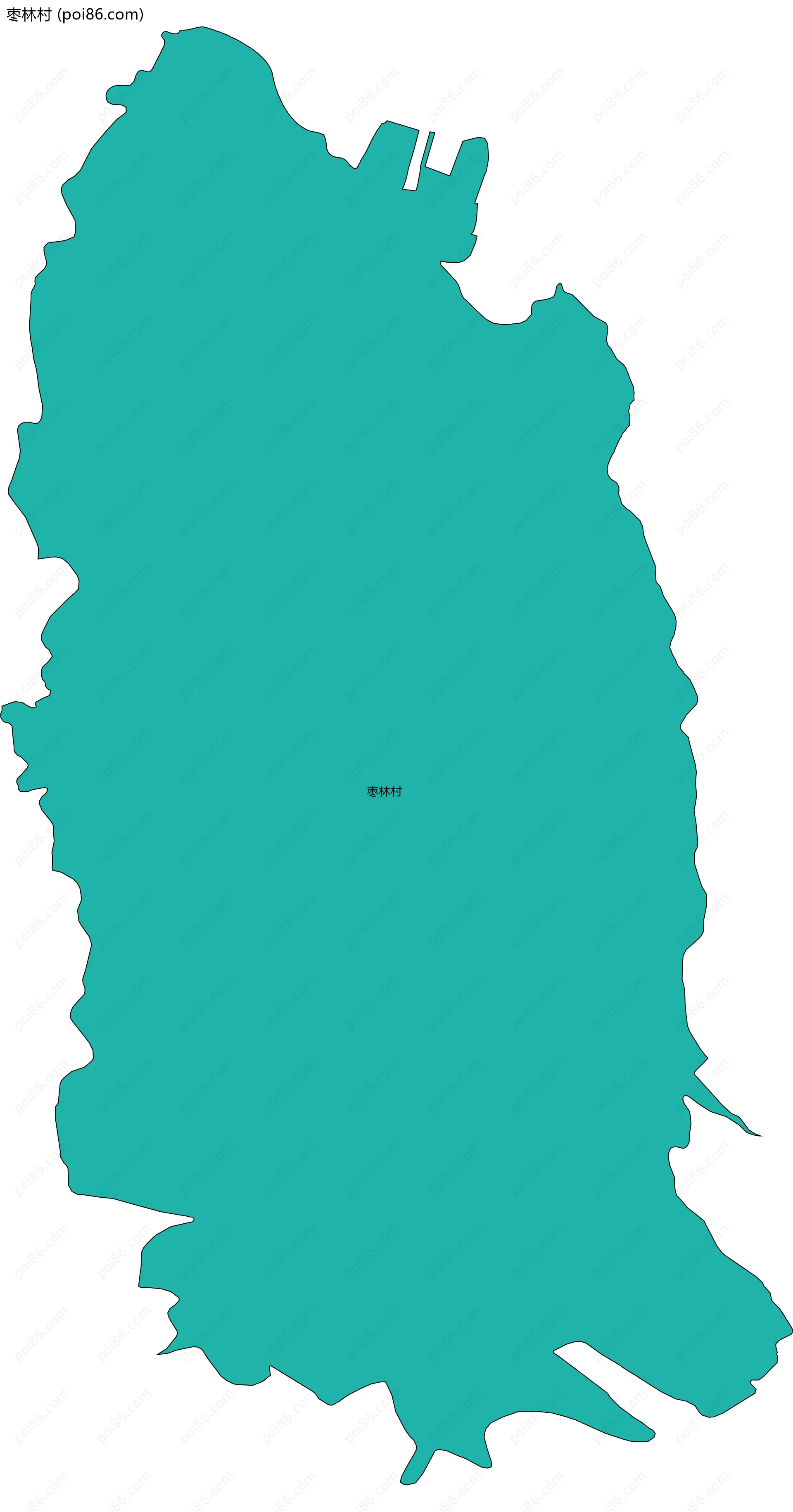 枣林村边界地图