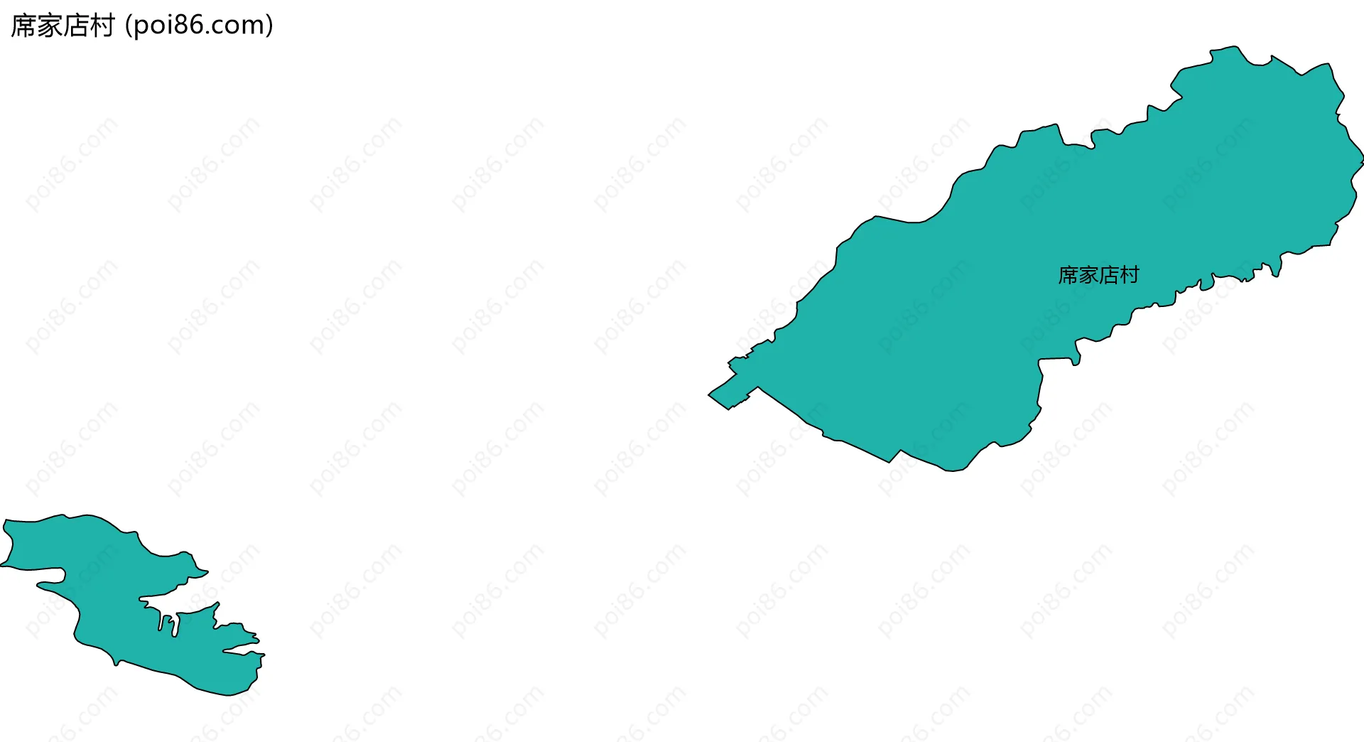 席家店村边界地图