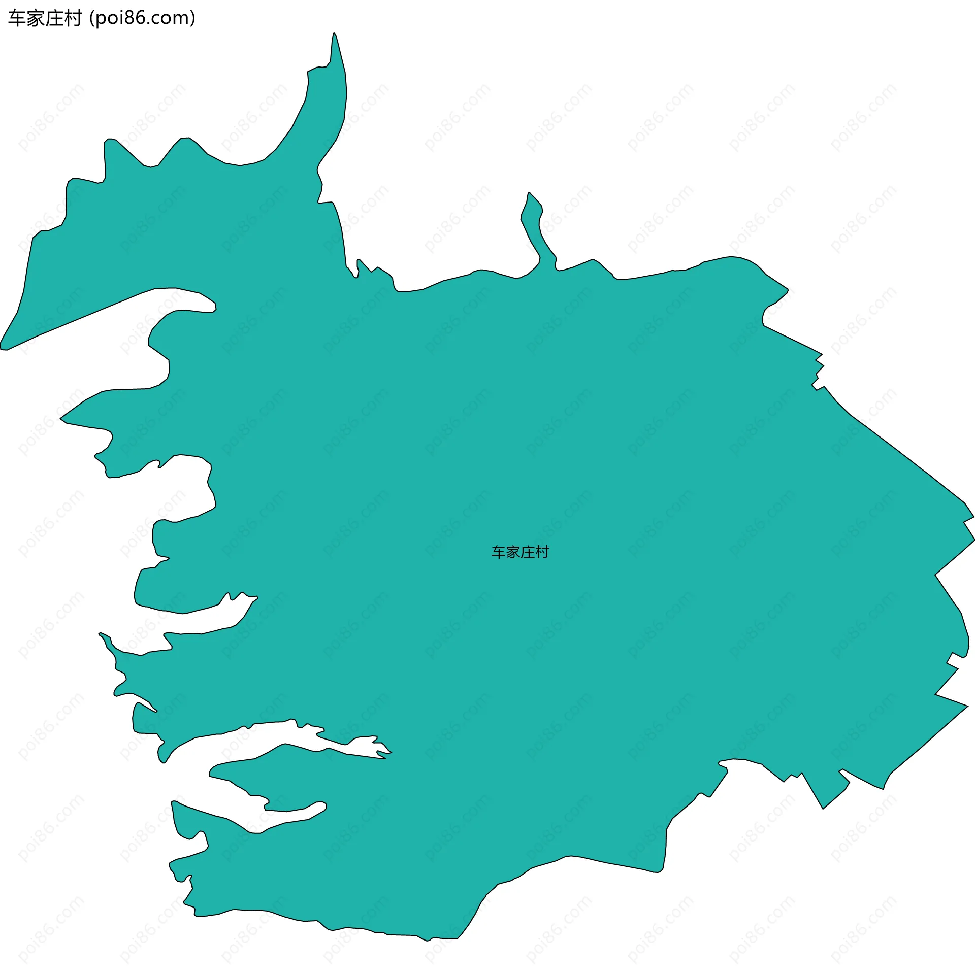 车家庄村边界地图