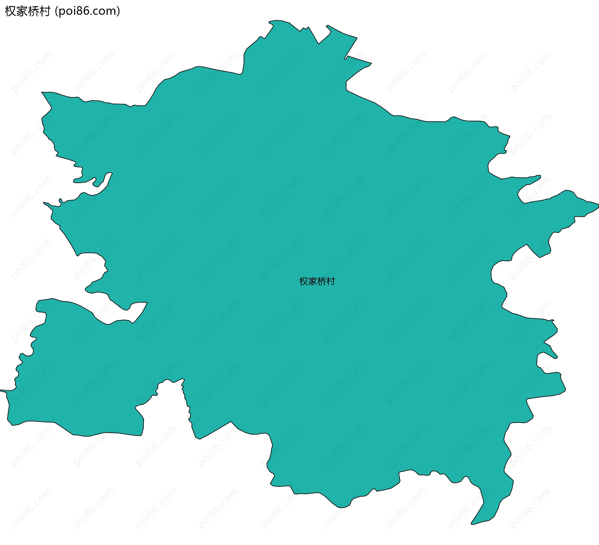 权家桥村边界地图