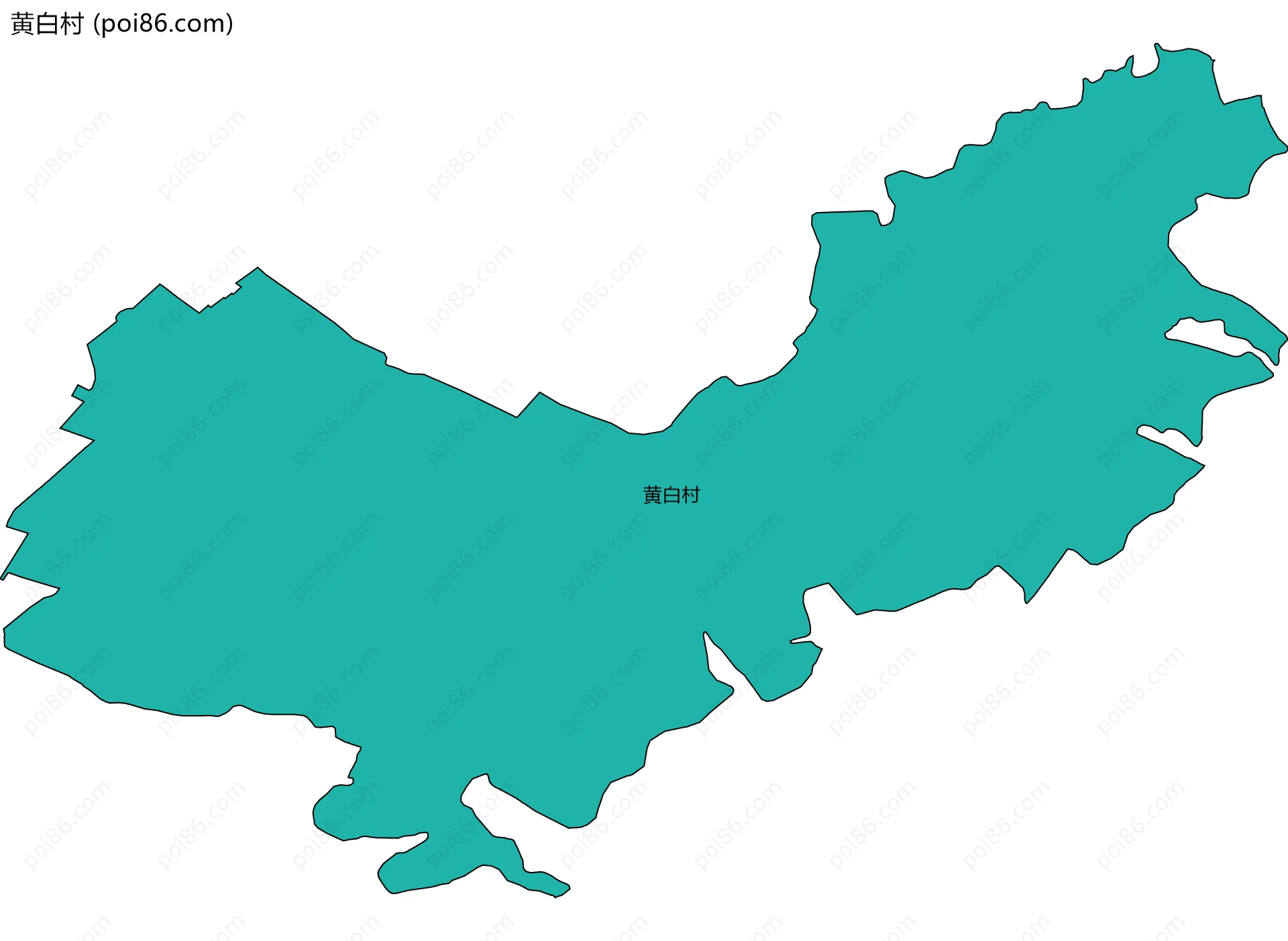 黄白村边界地图