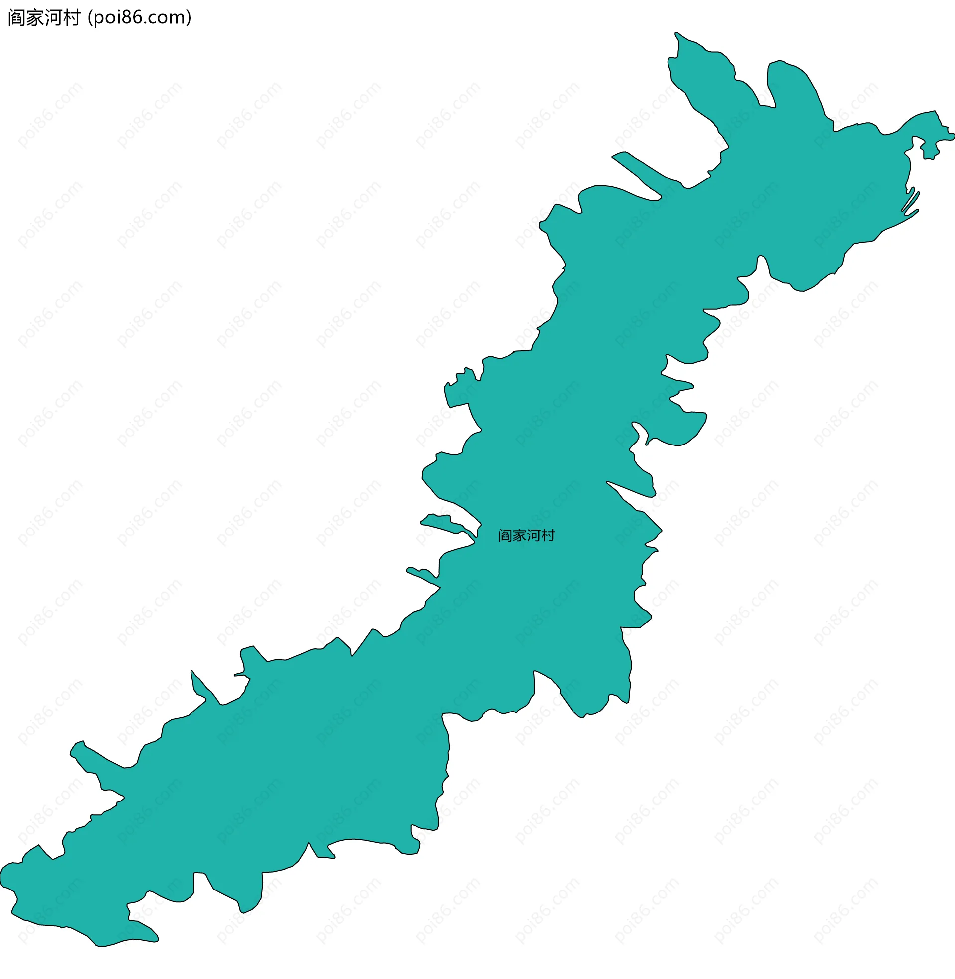 阎家河村边界地图