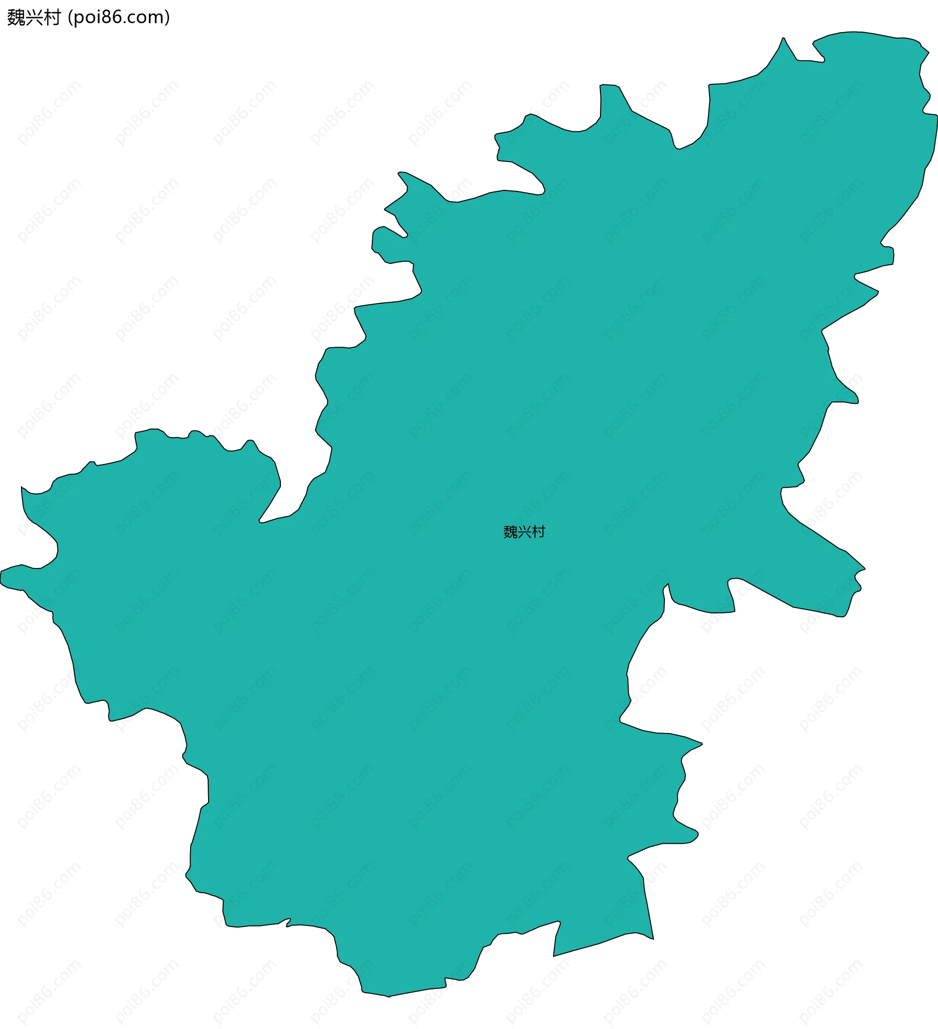 魏兴村边界地图