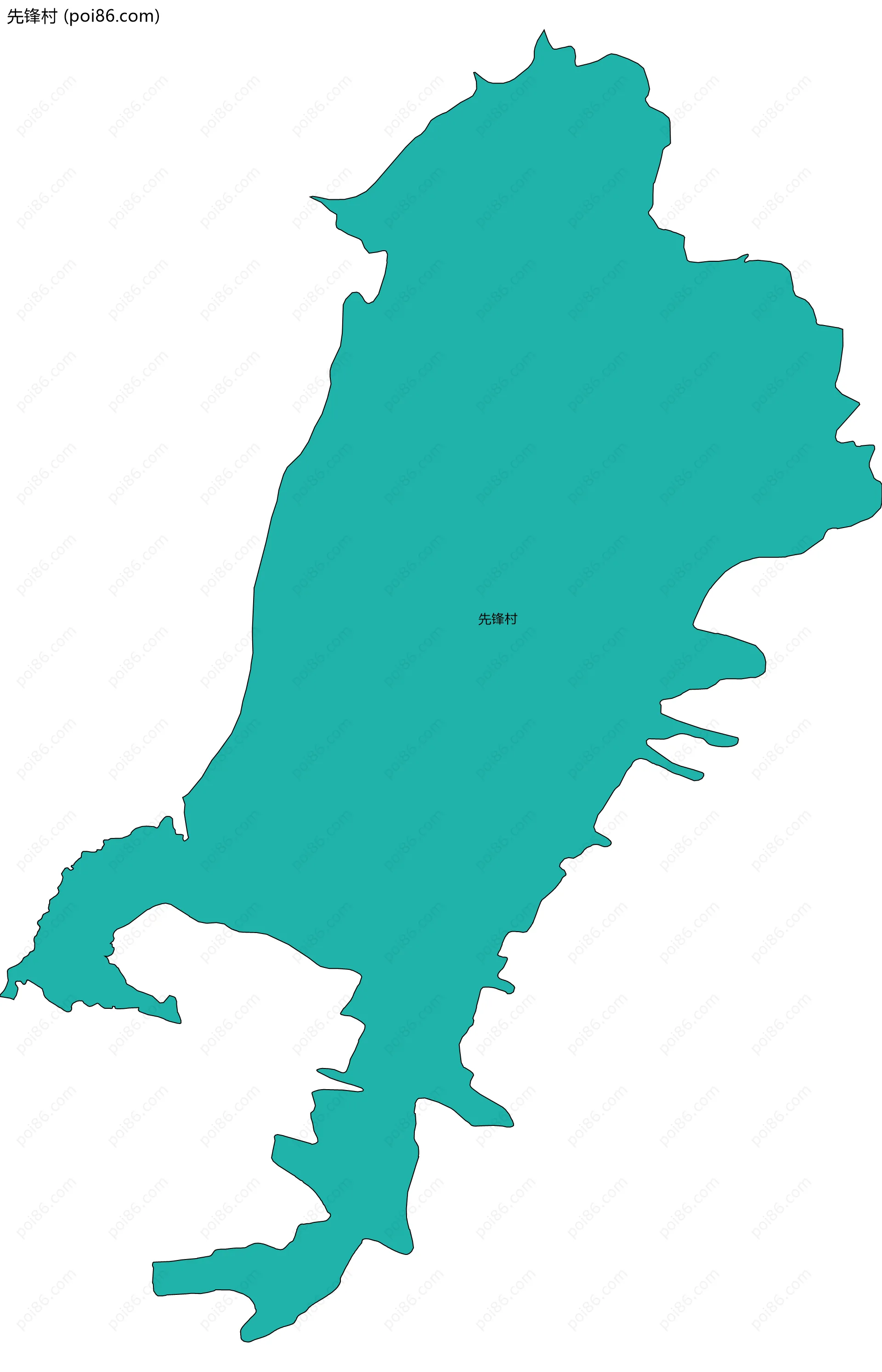 先锋村边界地图