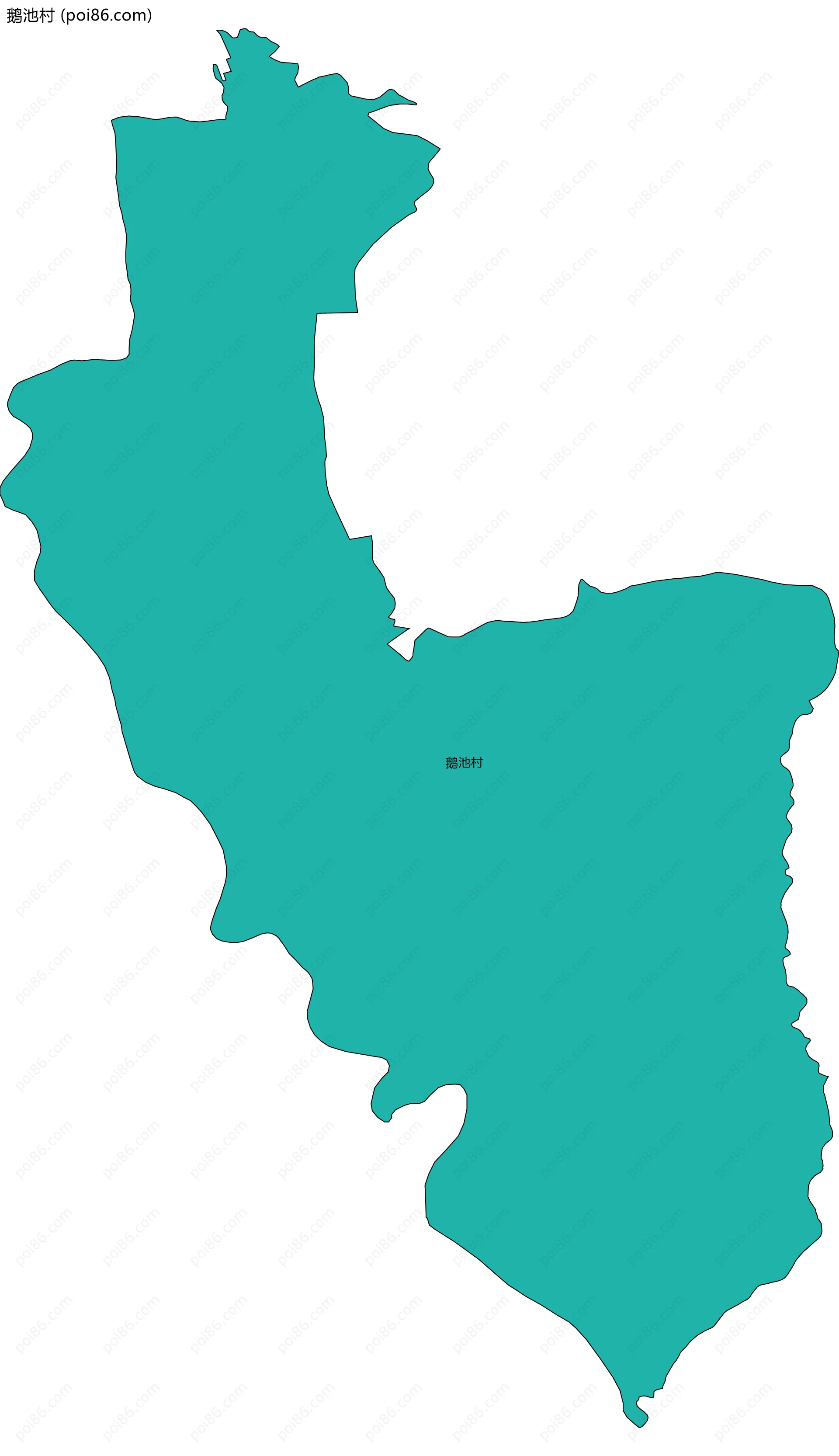 鹅池村边界地图