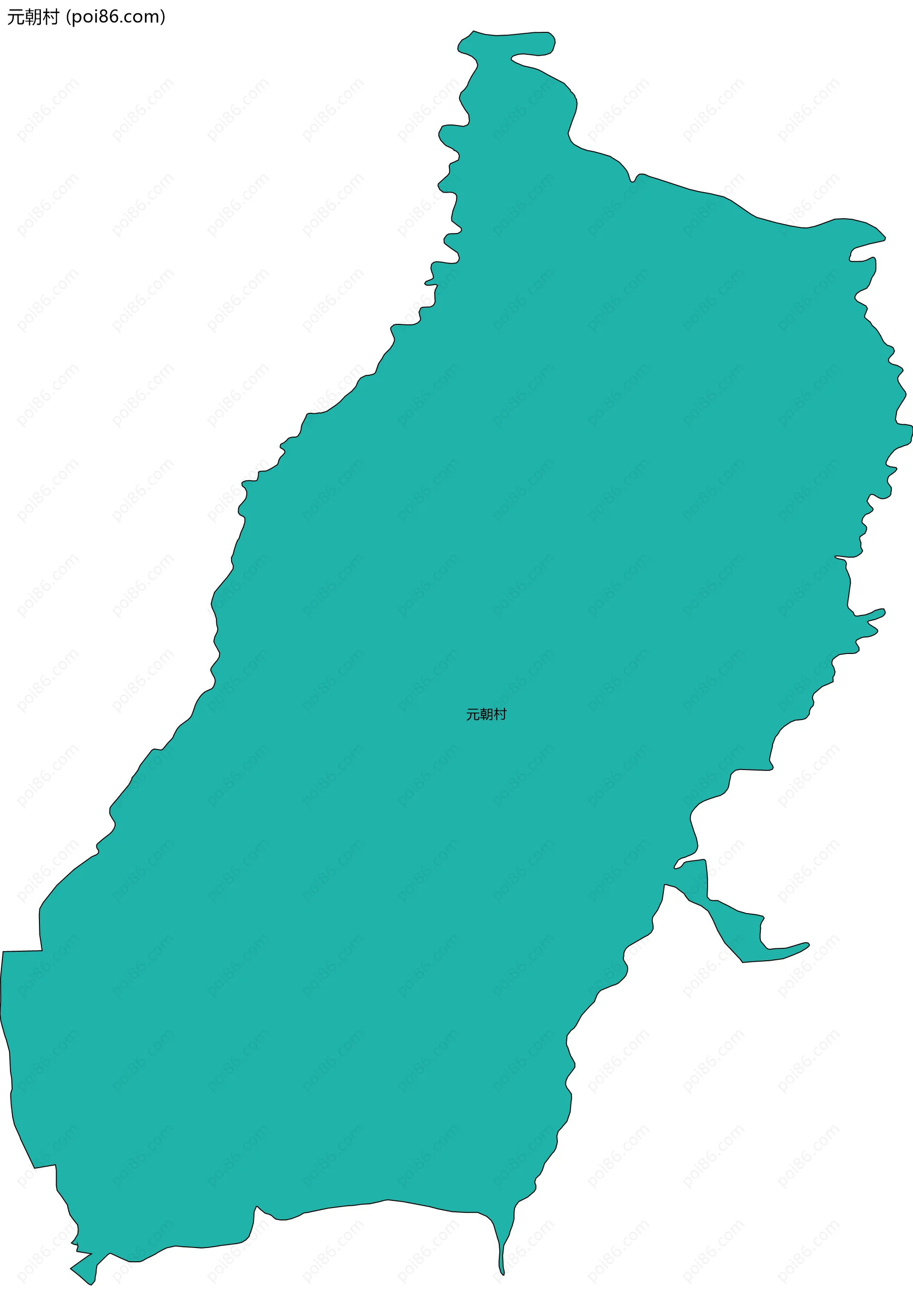 元朝村边界地图