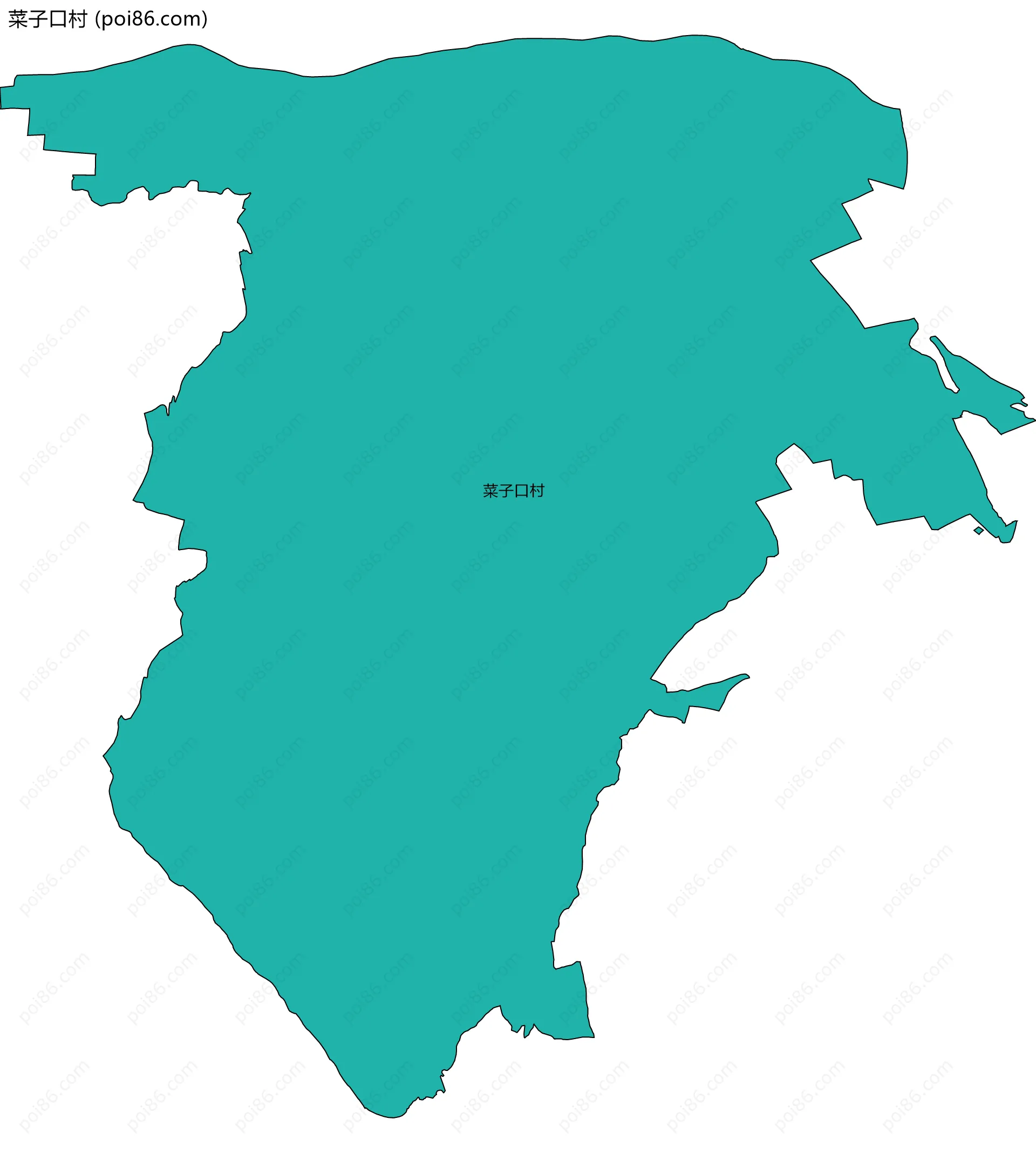 菜子口村边界地图