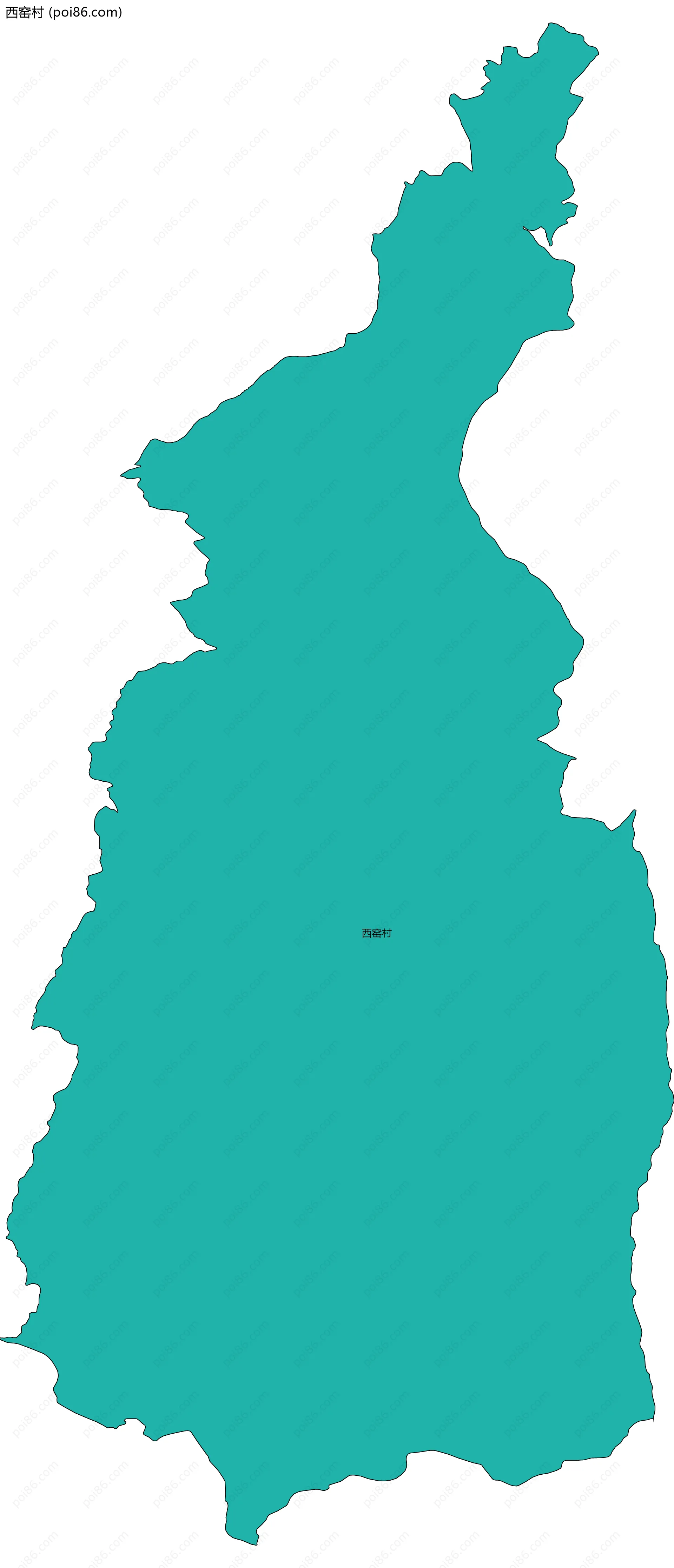 西窑村边界地图