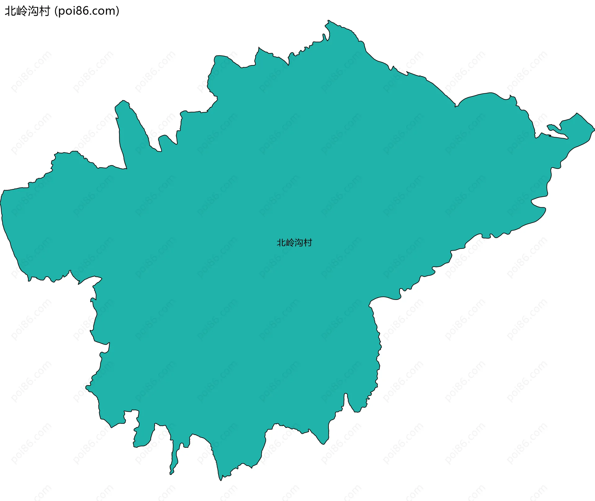 北岭沟村边界地图