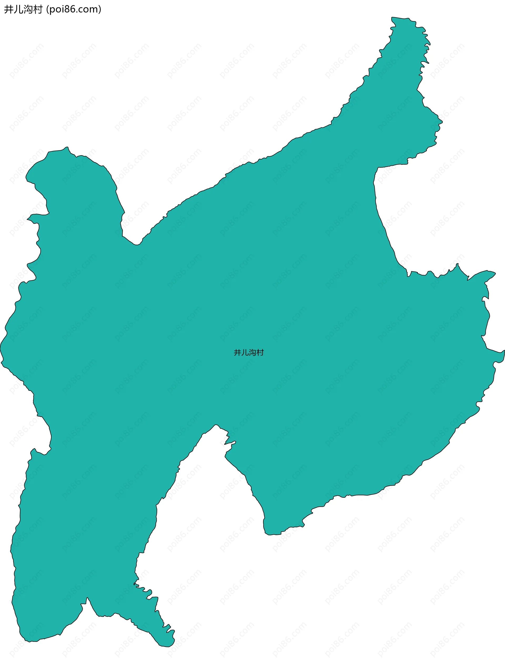 井儿沟村边界地图