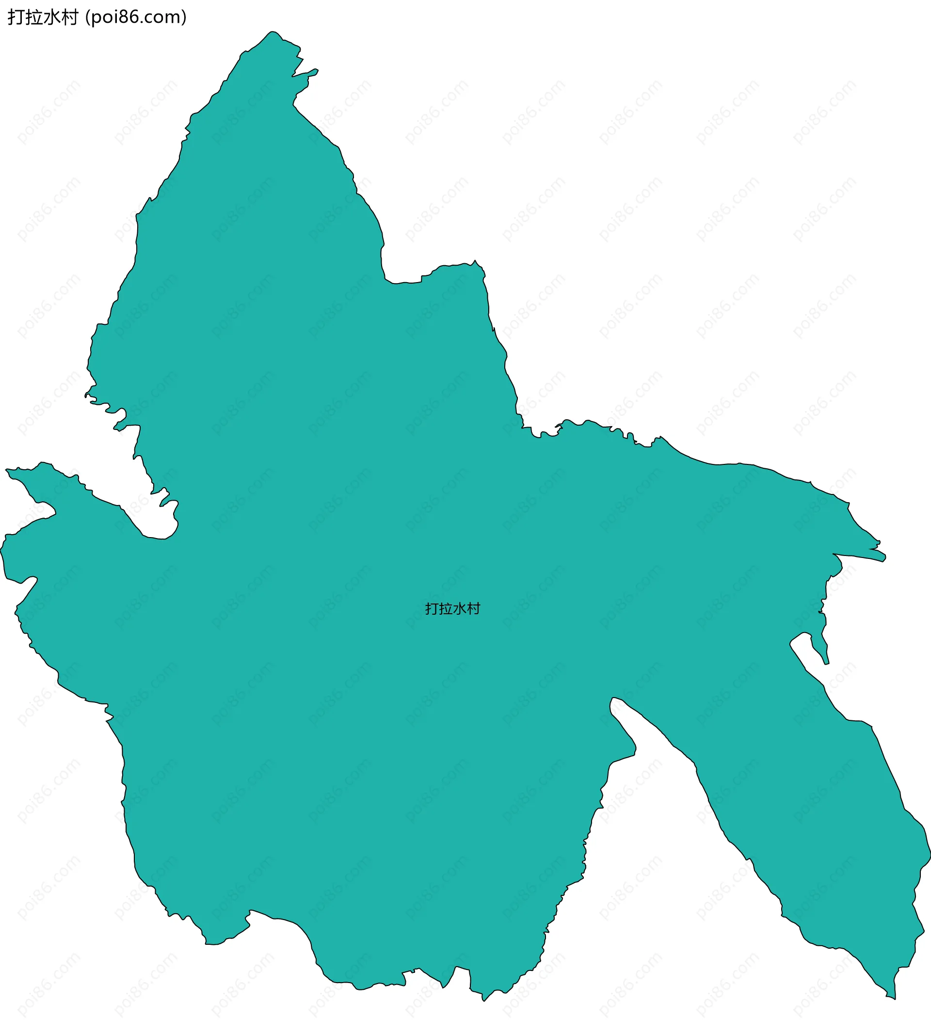 打拉水村边界地图