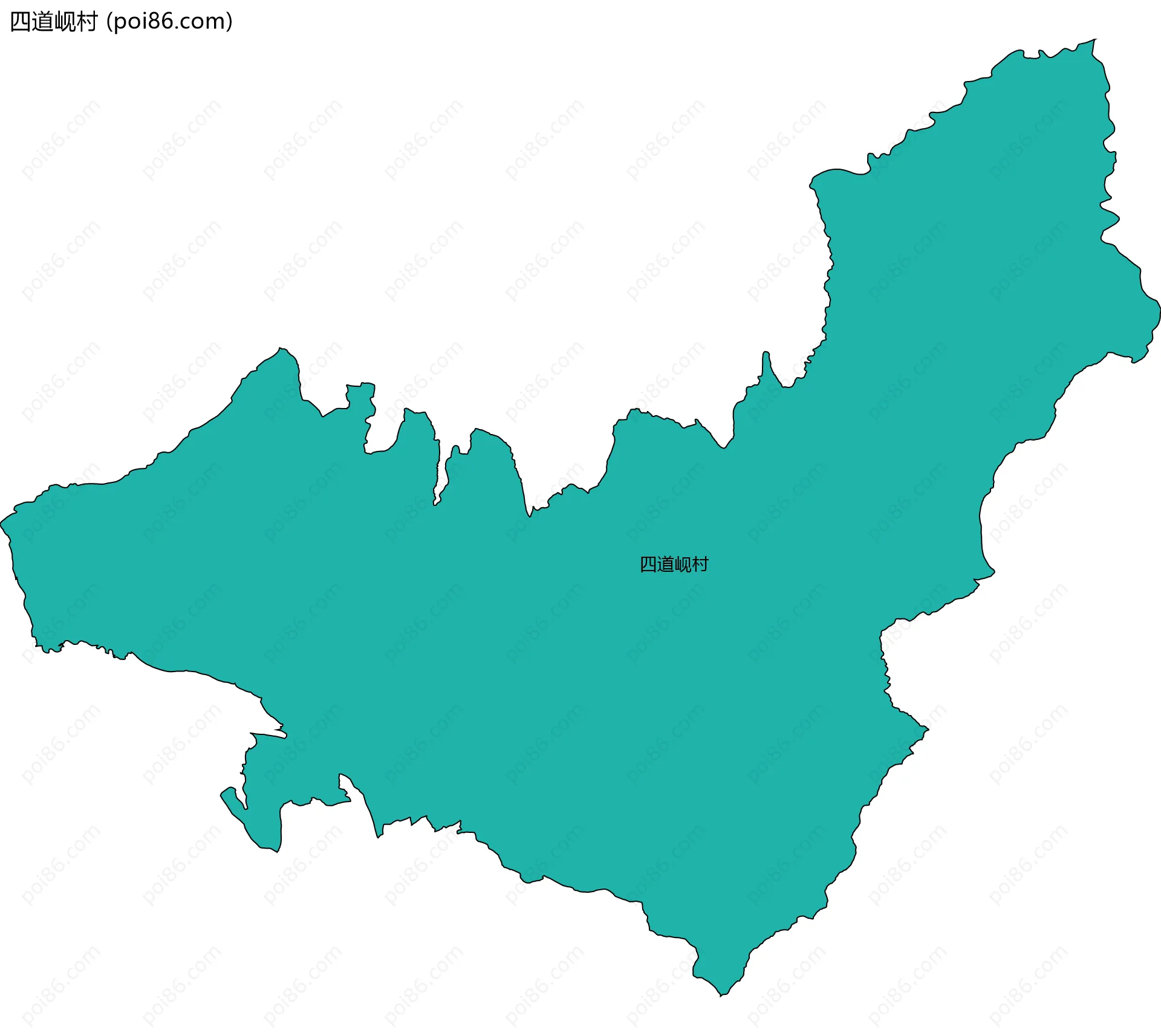 四道岘村边界地图