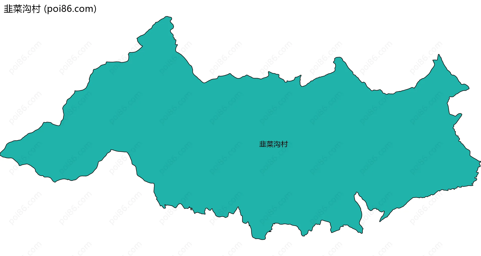 韭菜沟村边界地图