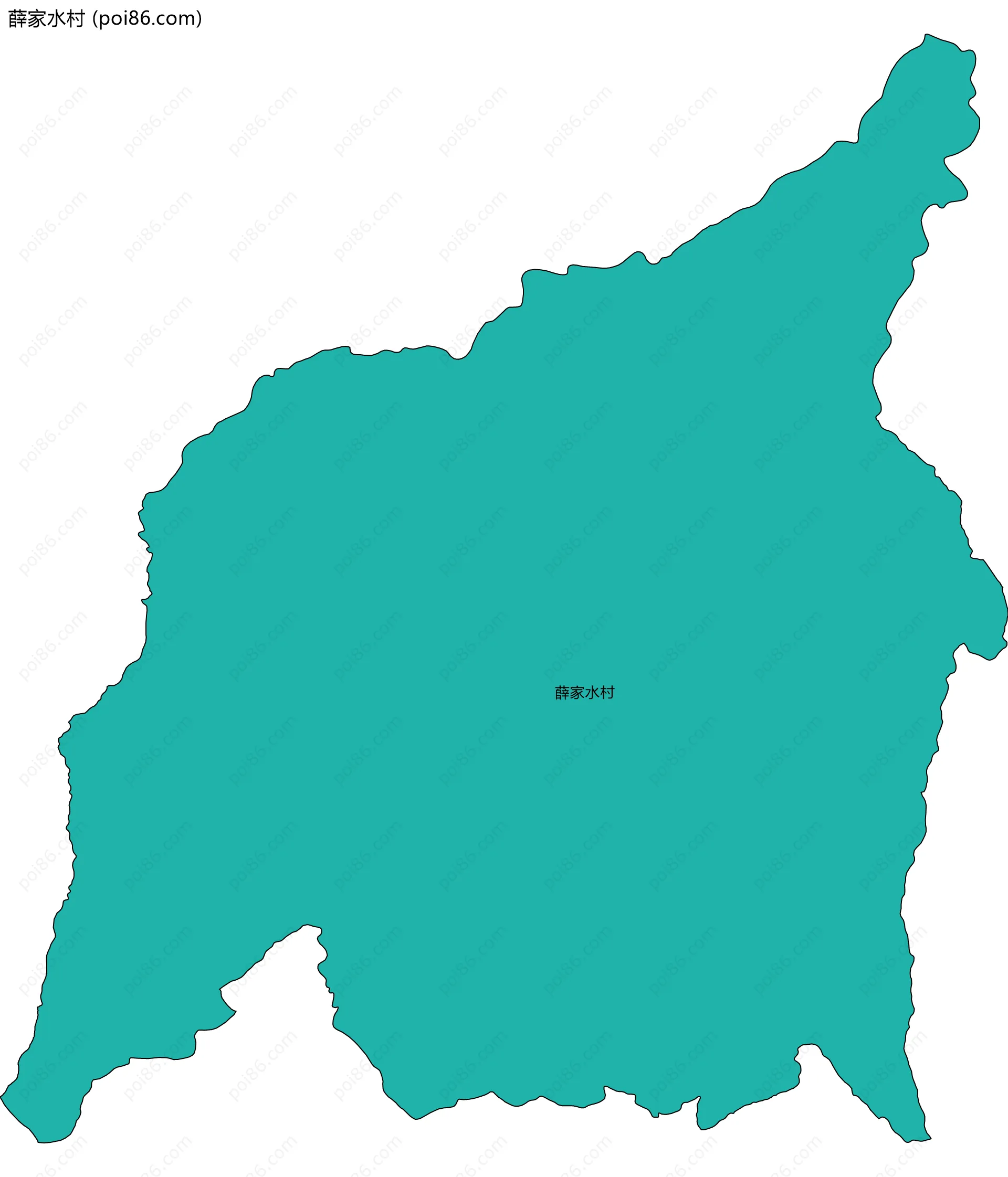 薛家水村边界地图