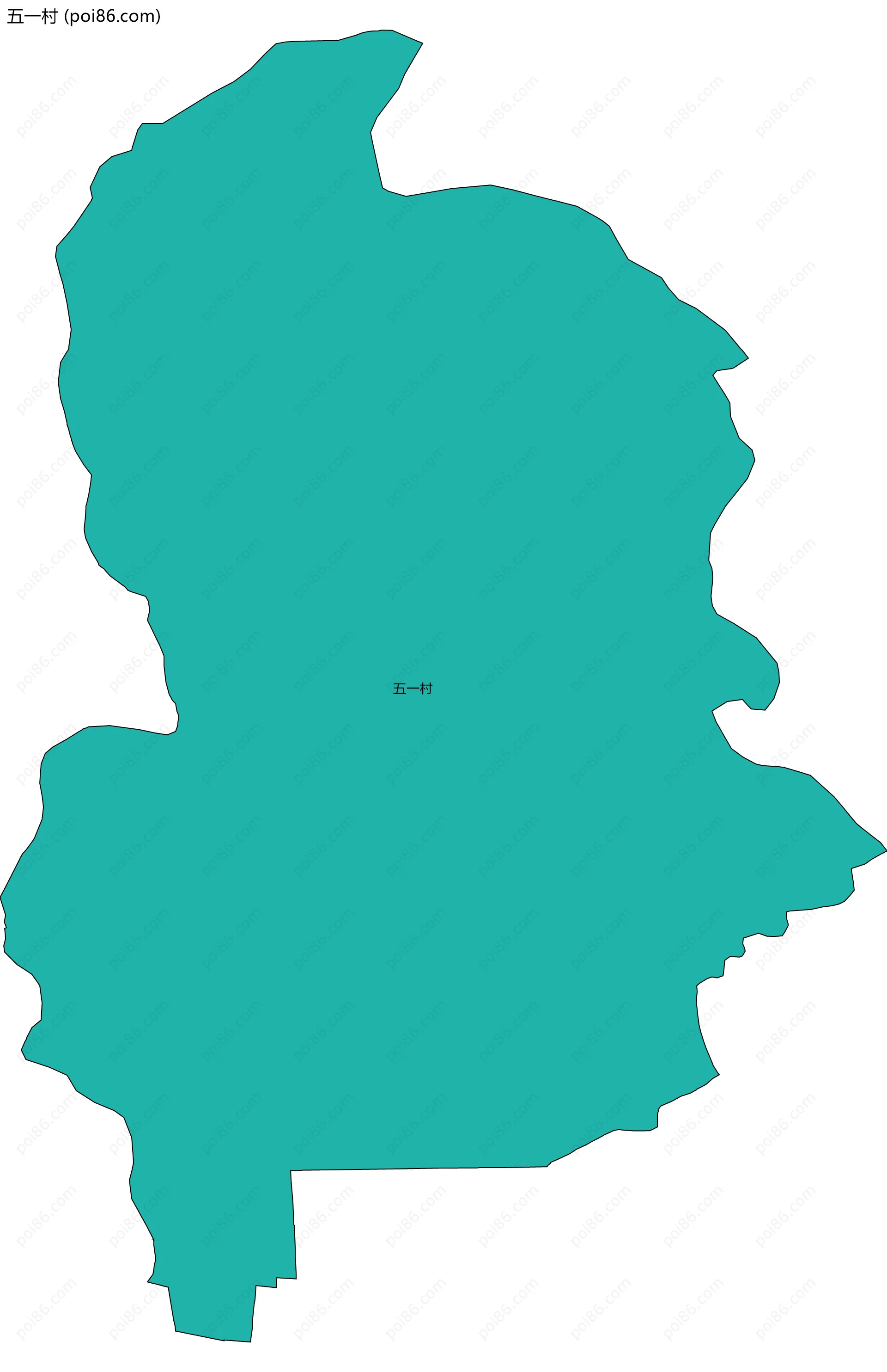 五一村边界地图