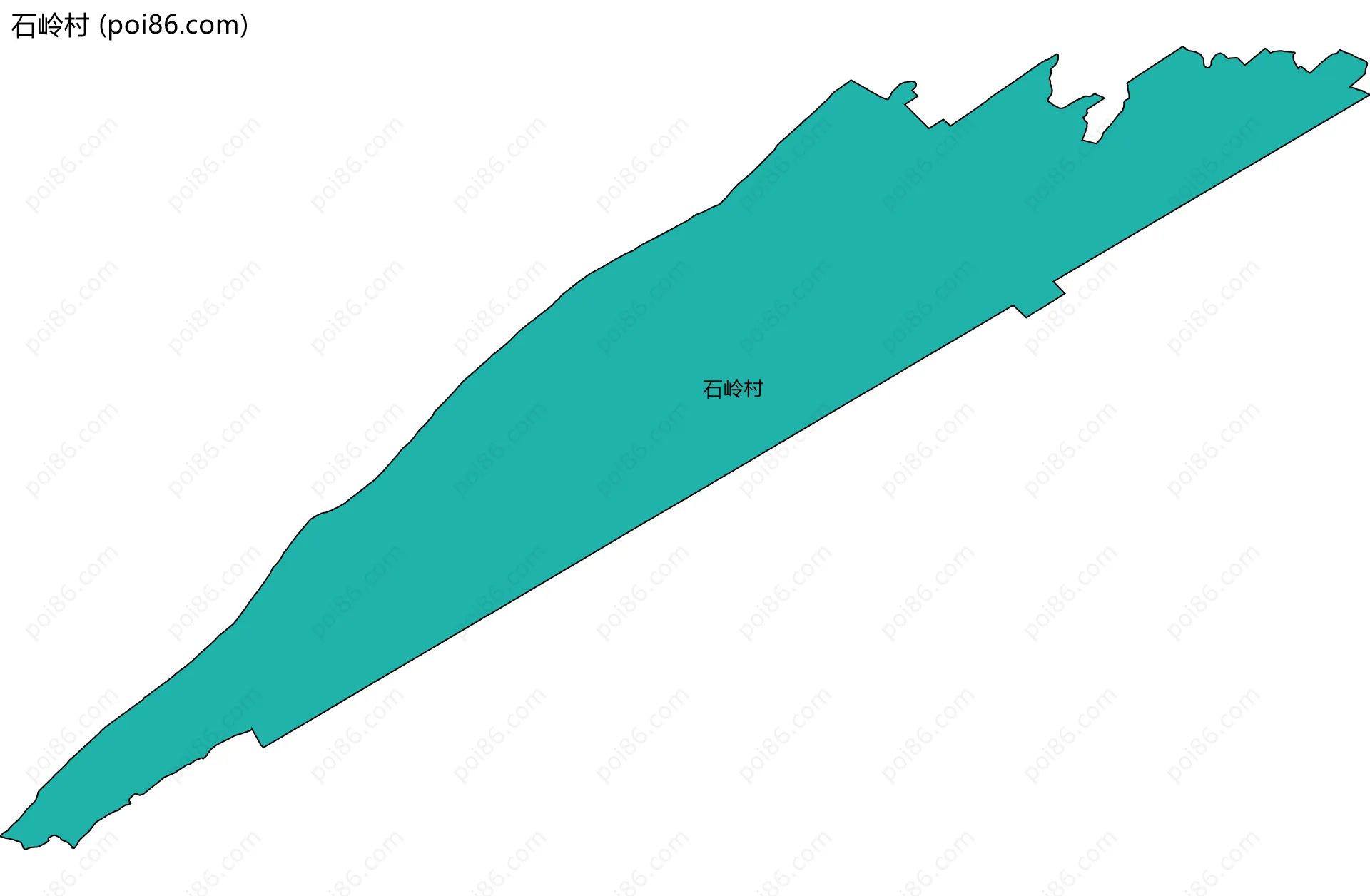 石岭村边界地图