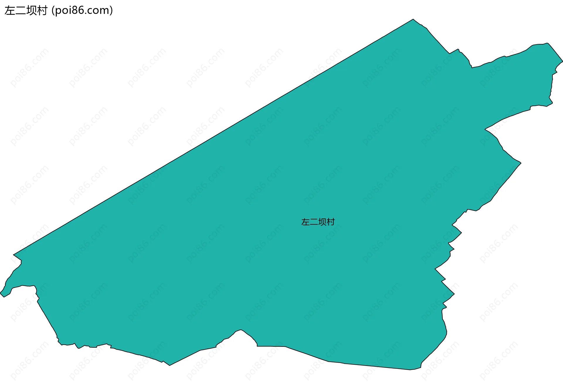 左二坝村边界地图