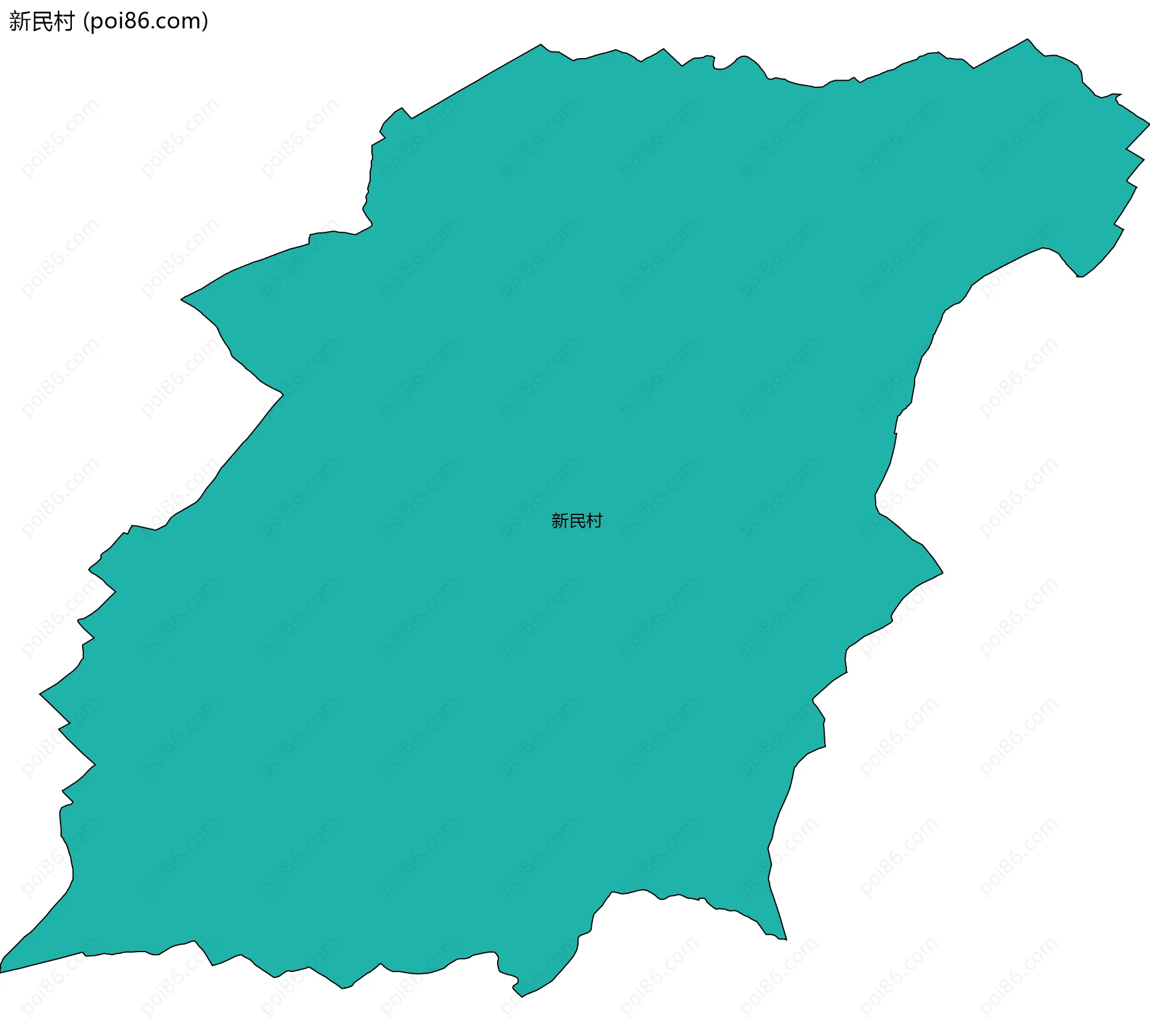 新民村边界地图